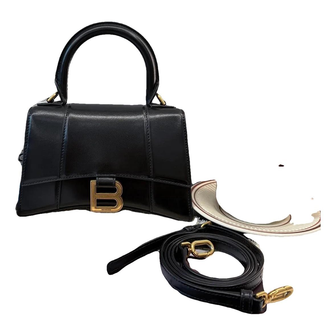 Hourglass leather crossbody bag