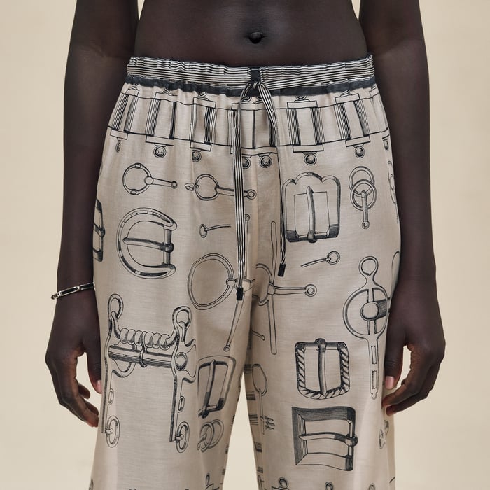 Beige Pierre d'Istrie "Cahier Du Colporteur" Beach Pants