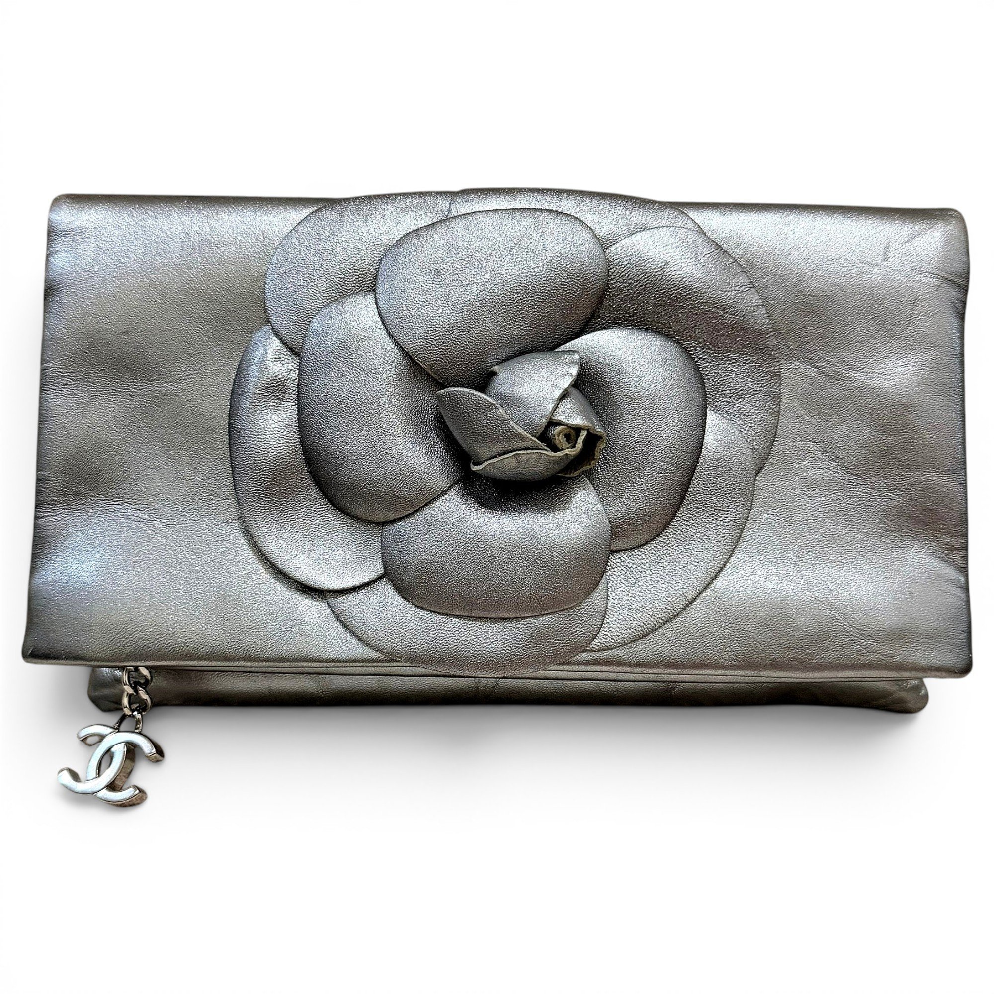 Leather clutch bag