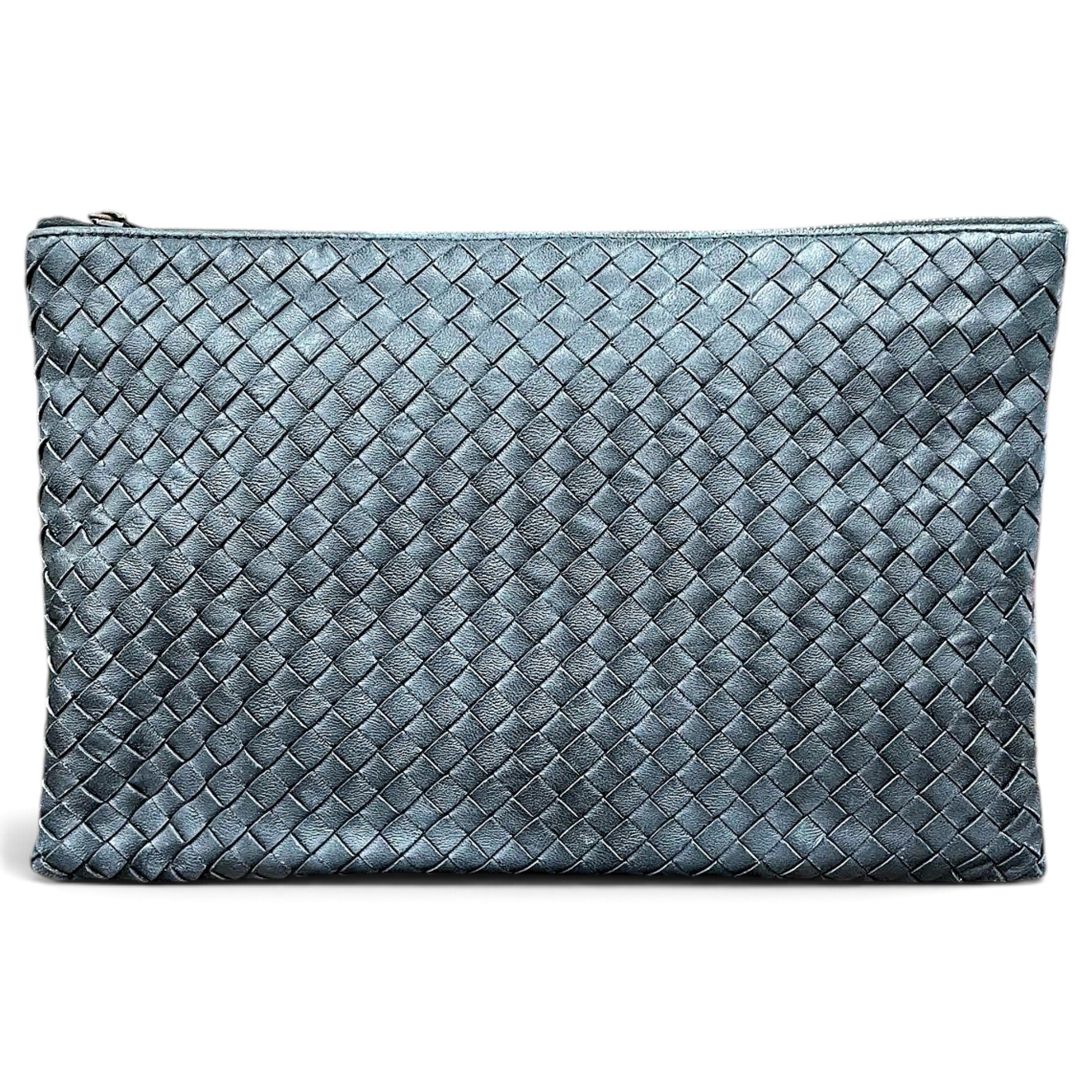 Leather clutch bag