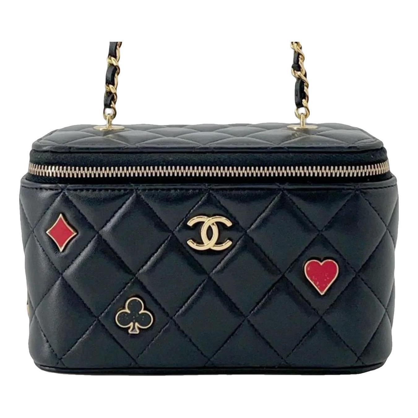 Vanity leather handbag