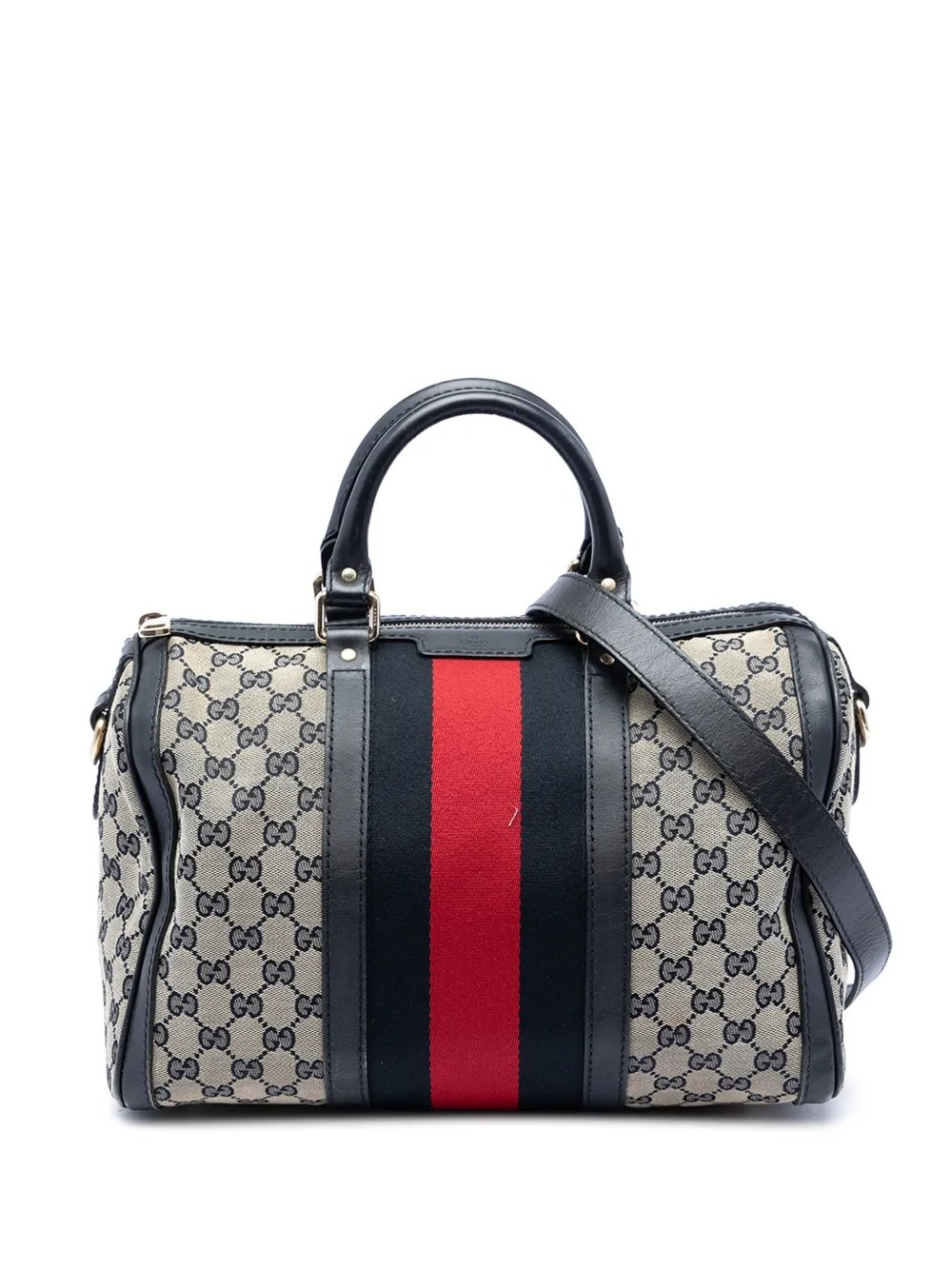 2016-2026 Medium GG Canvas Web Joy Boston Bag satchel