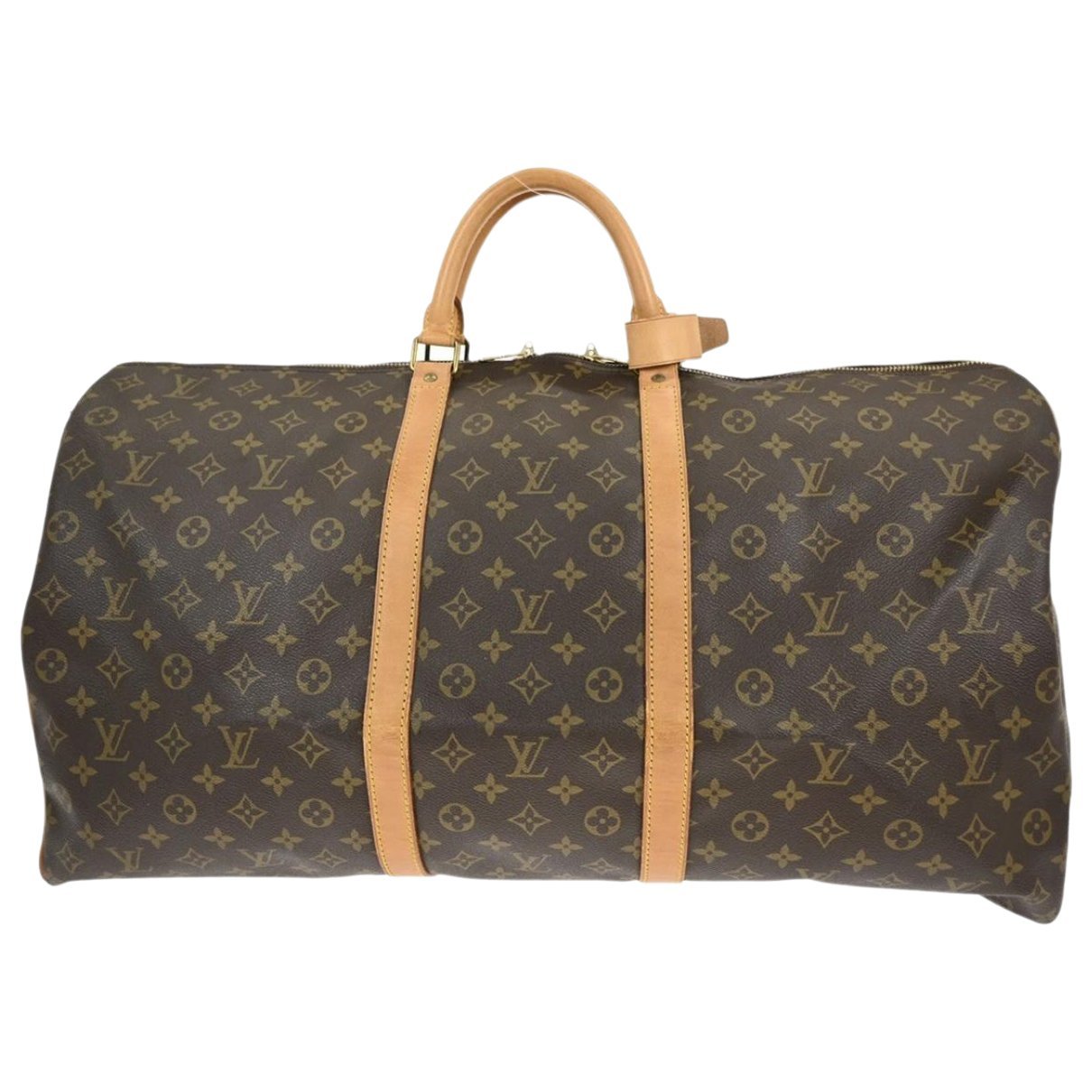 Keepall leather travel bag