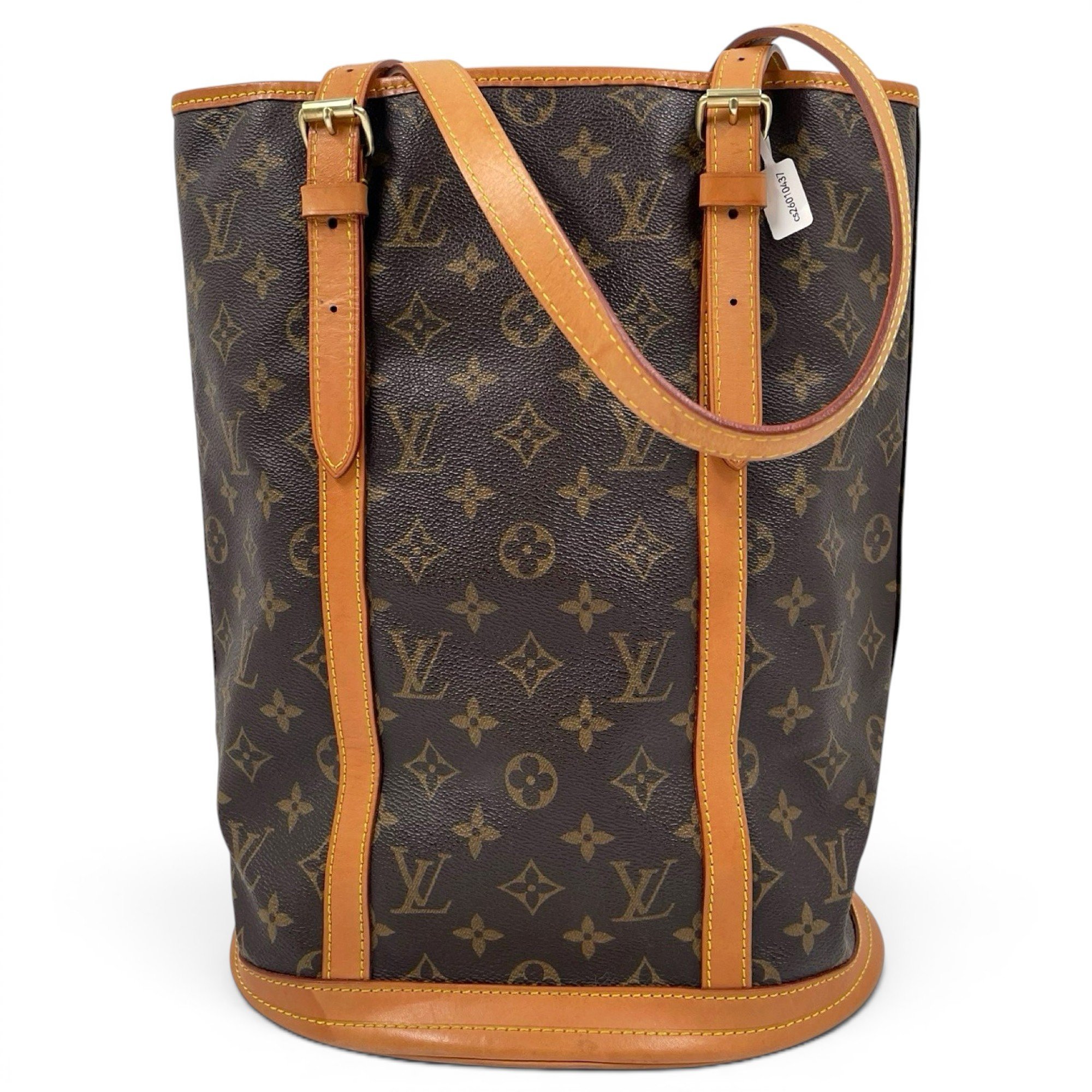 Bucket leather handbag