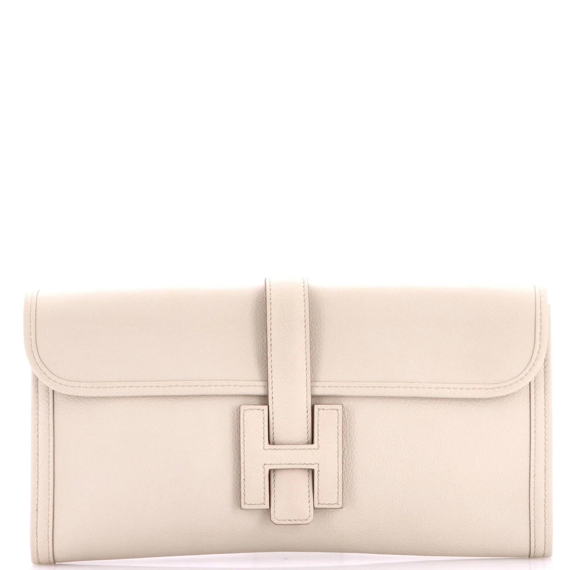 Leather clutch bag