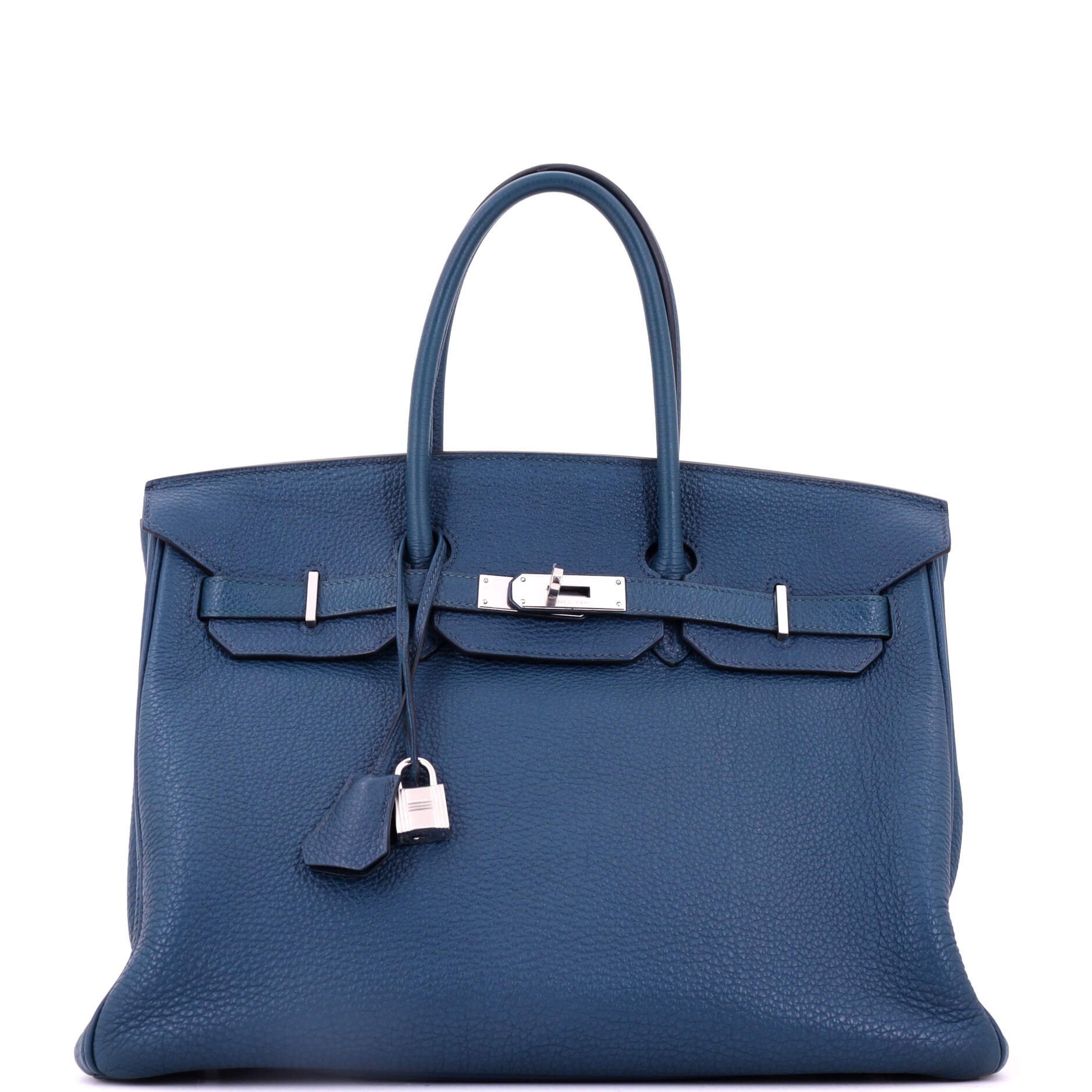 Birkin Handbag Bleu de Prusse Togo with Palladium Hardware 35