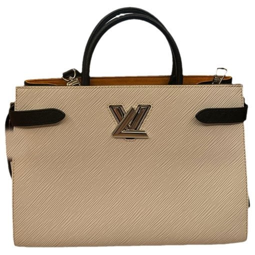 Twist leather tote