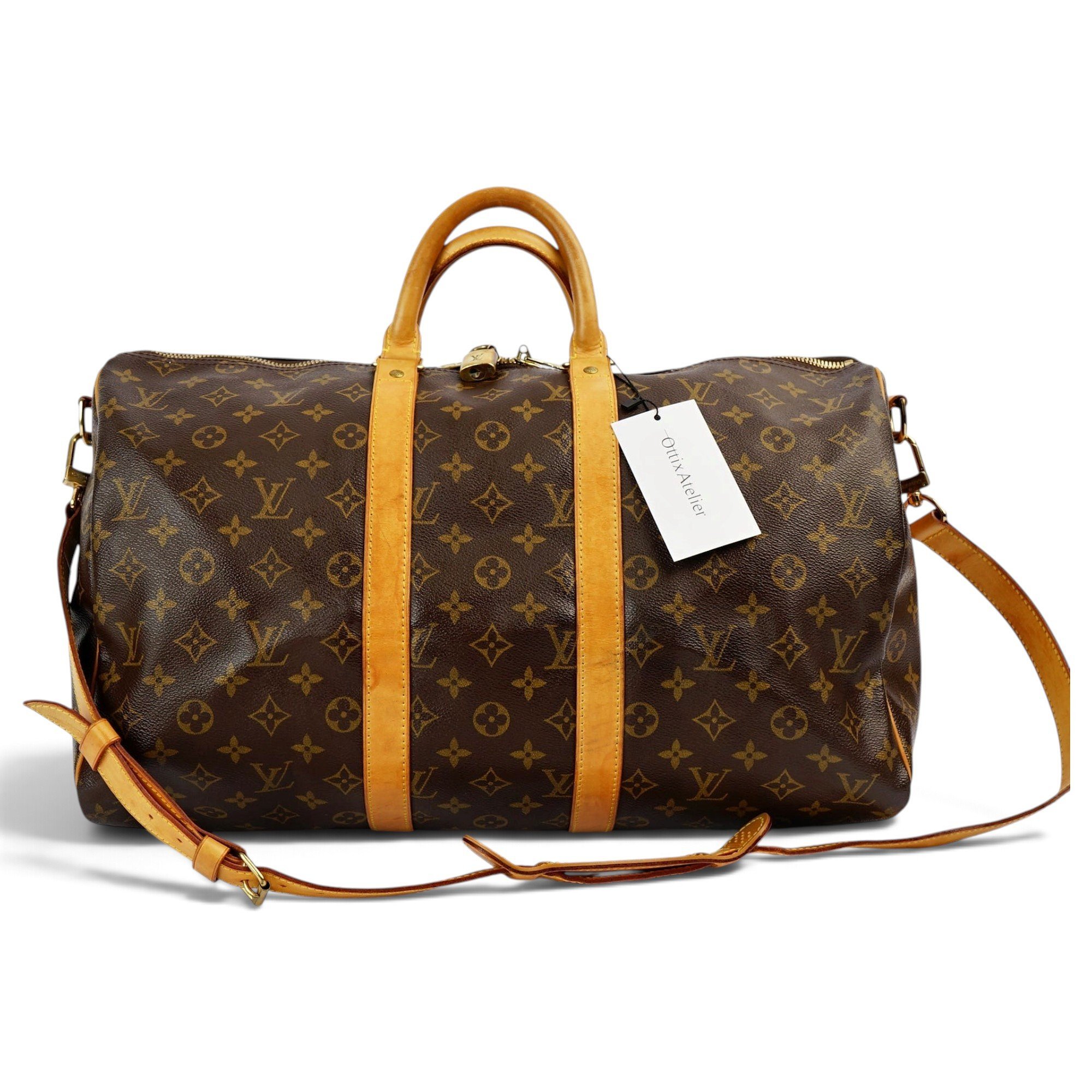 Keepall leather travel bag