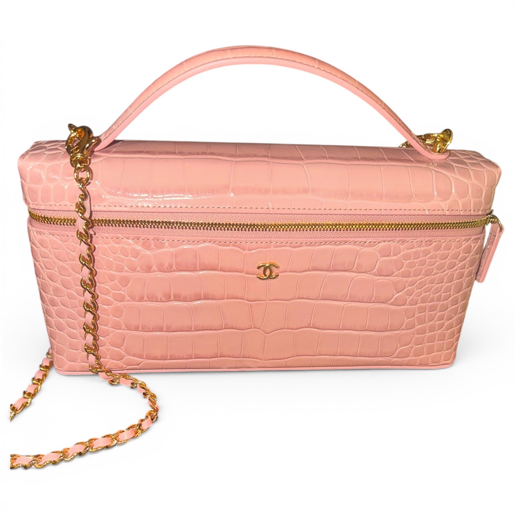 Vanity leather handbag