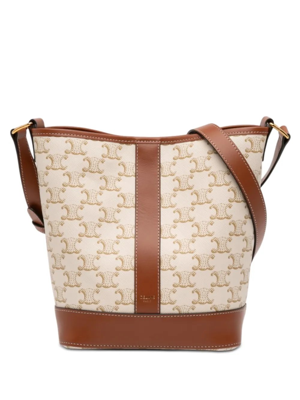2023 Small Triomphe Coated Canvas bucket bag