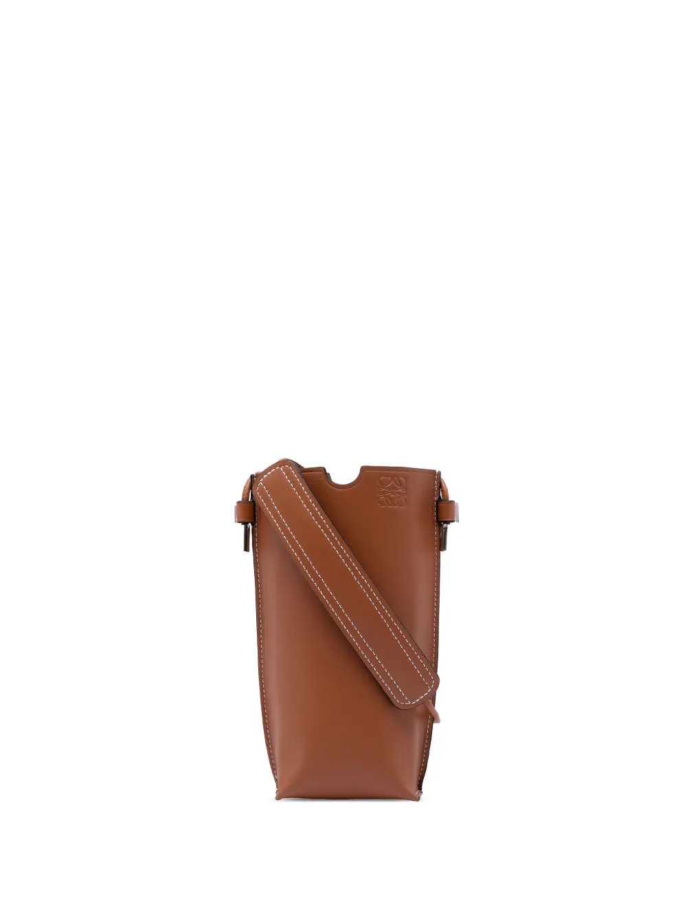 2024 Smooth Calfskin Anagram Phone Pouch crossbody bag