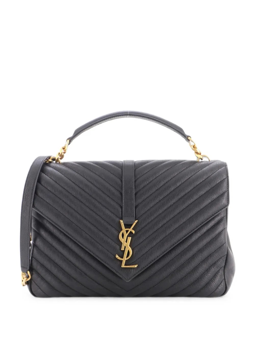 Classic Monogram College Bag Matelasse Chevron Leather Large shoulder bag