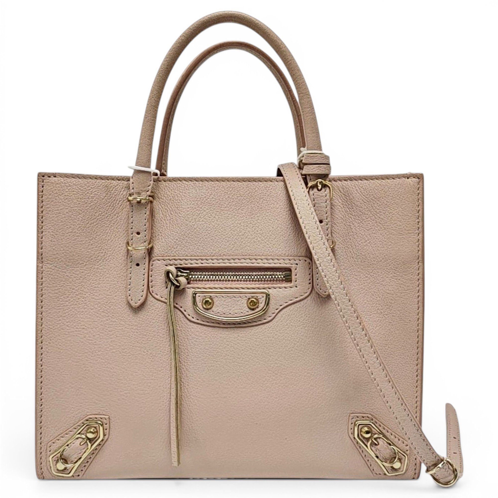 Papier leather handbag