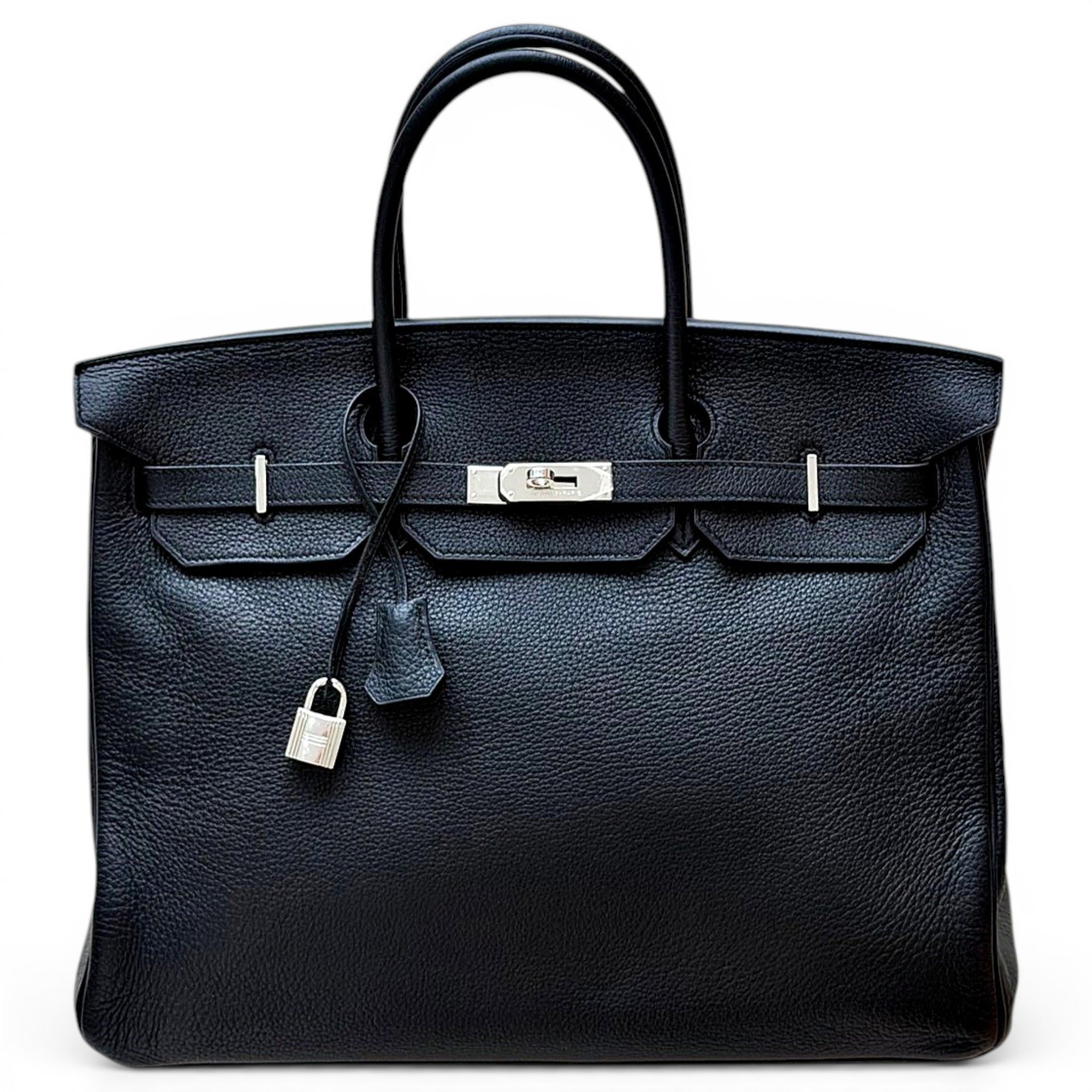 Hermes Birkin 40 Handbag Black Togo Leather