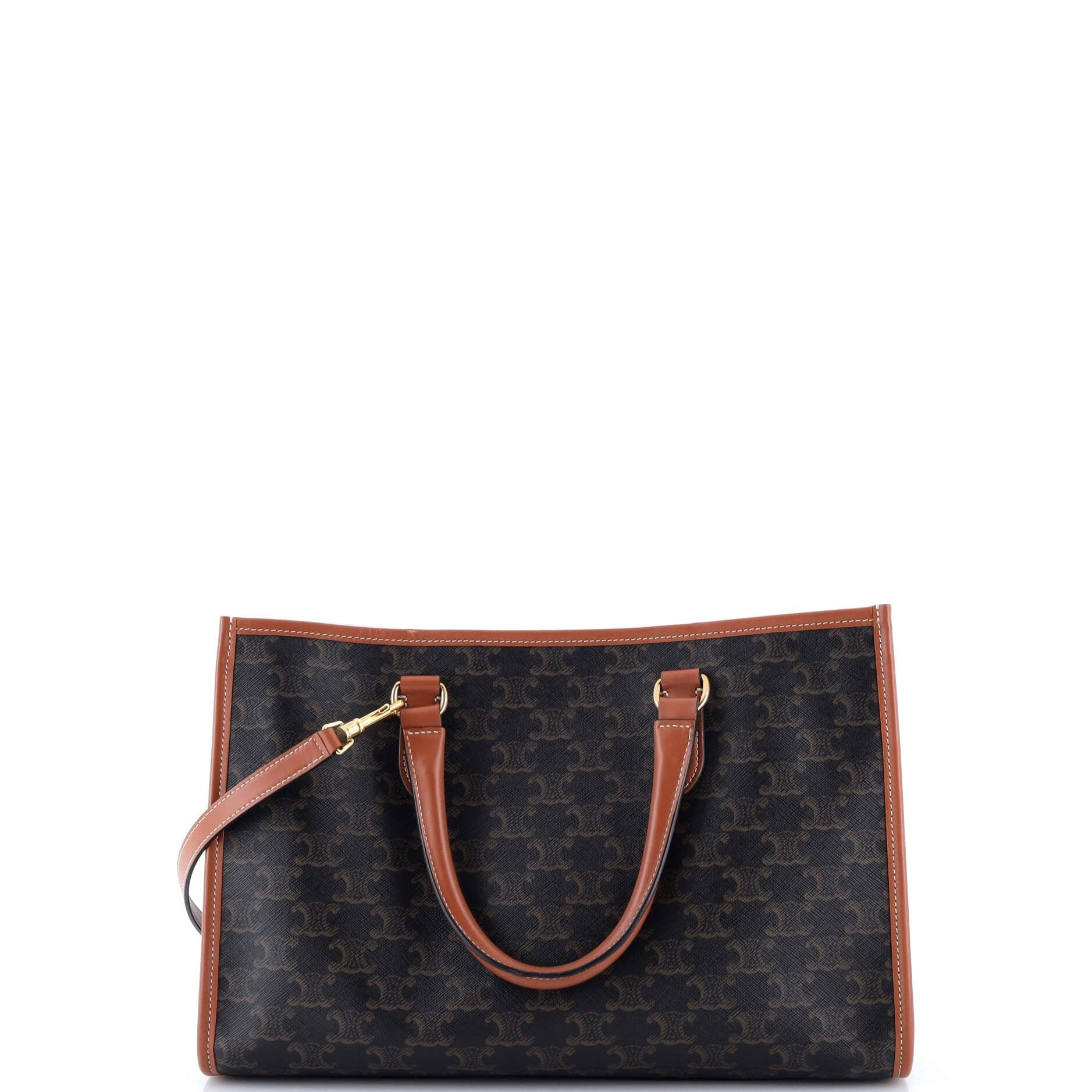Celine Horizontal Cabas Tote Triomphe Coated Canvas Mini