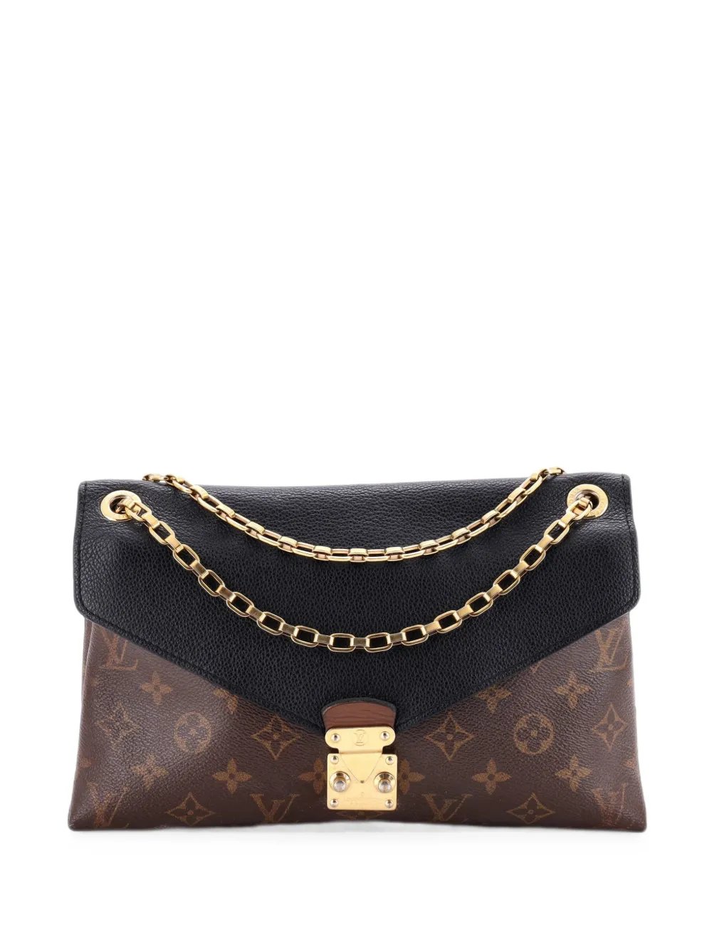 Pallas Chain Monogram Canvas and Calfskin shoulder bag
