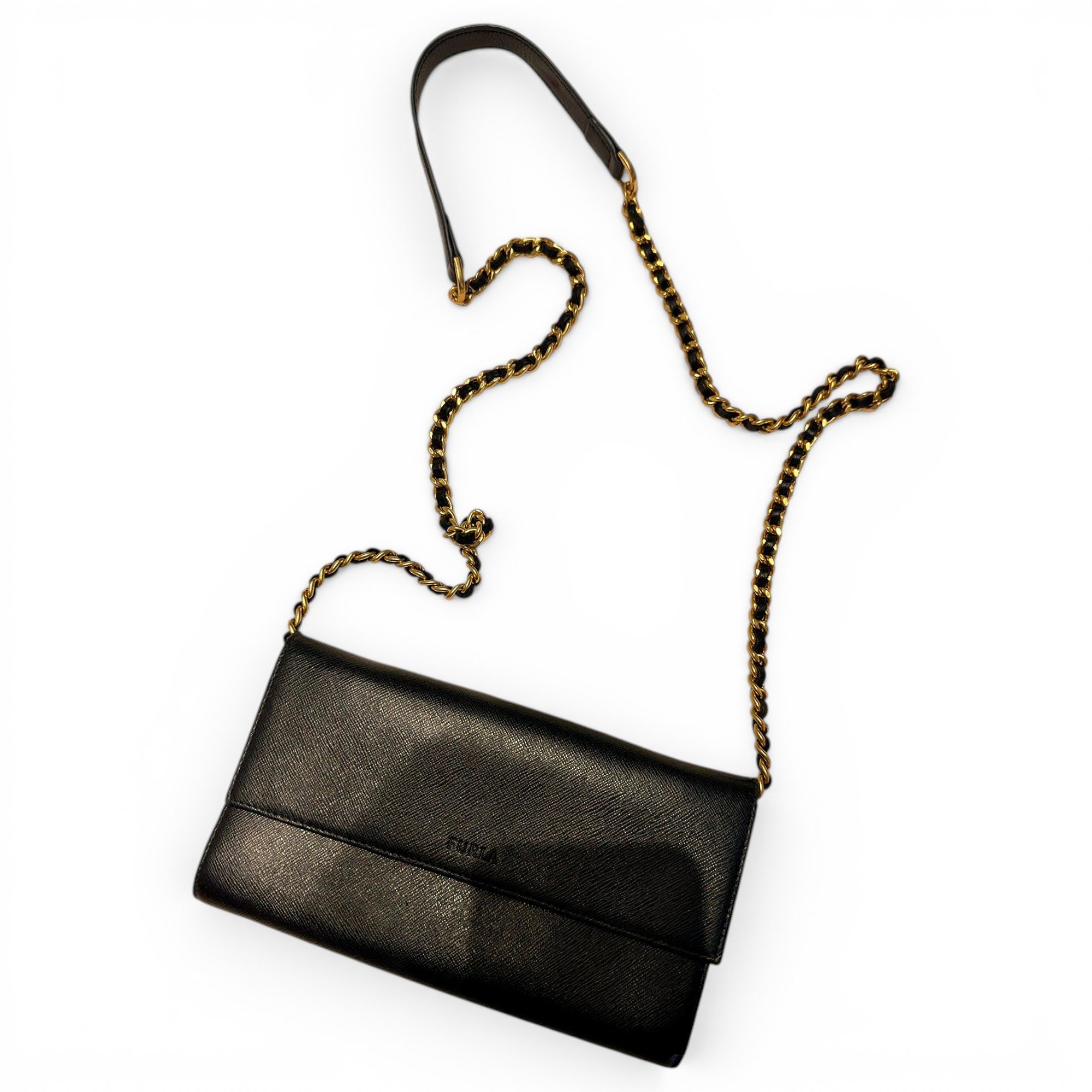 Leather clutch bag