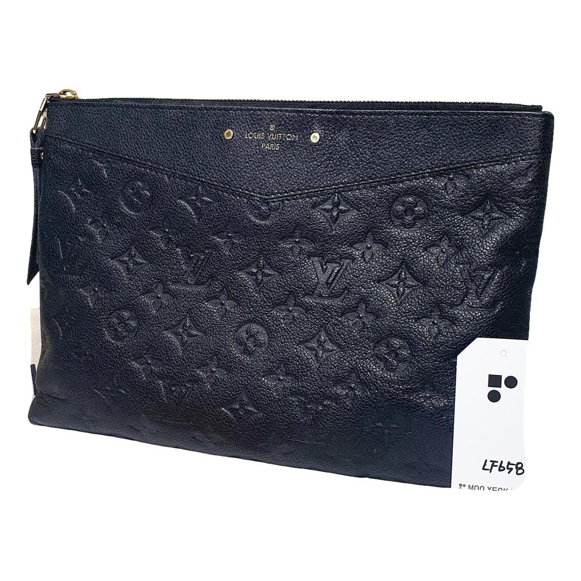 Leather clutch bag
