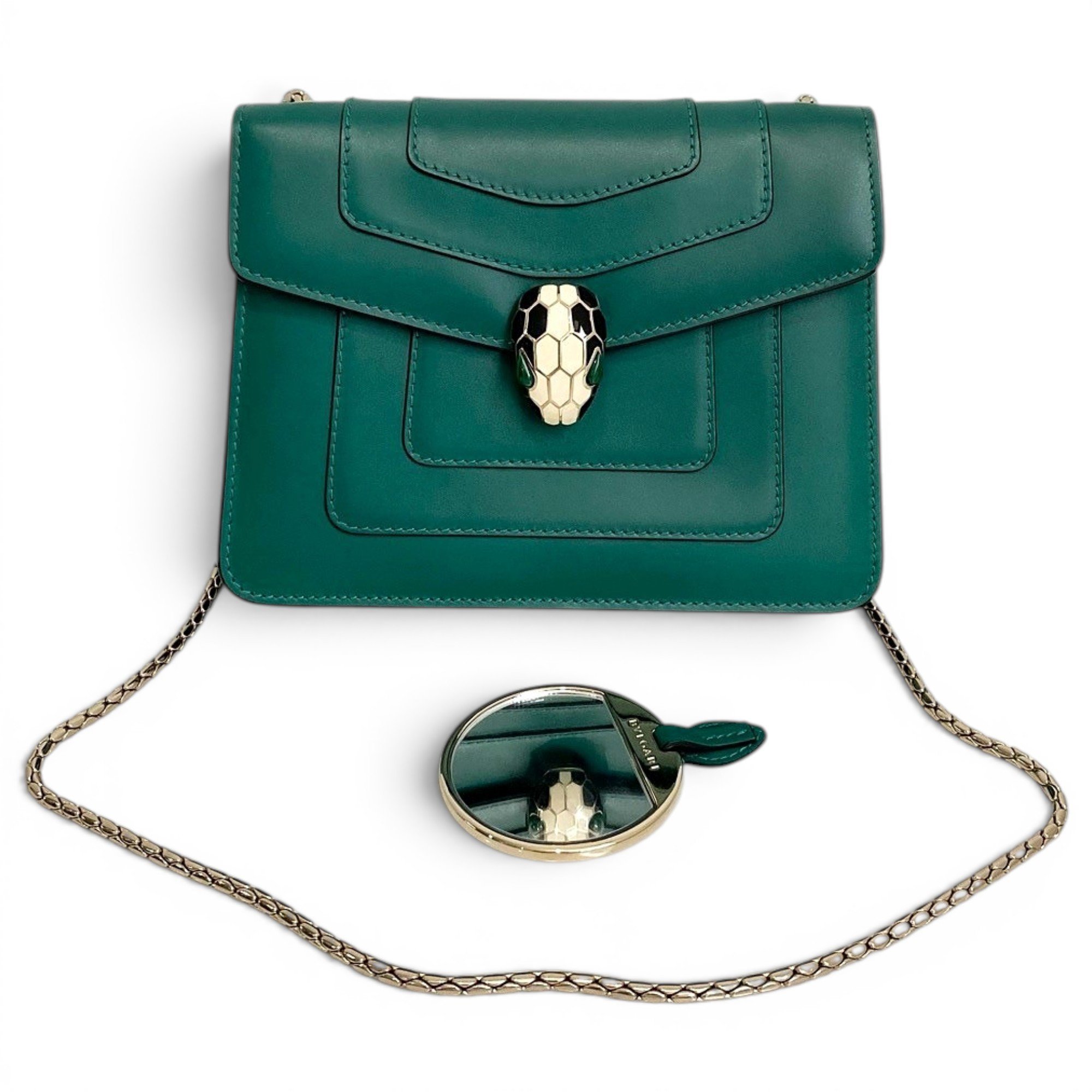 Serpenti leather handbag