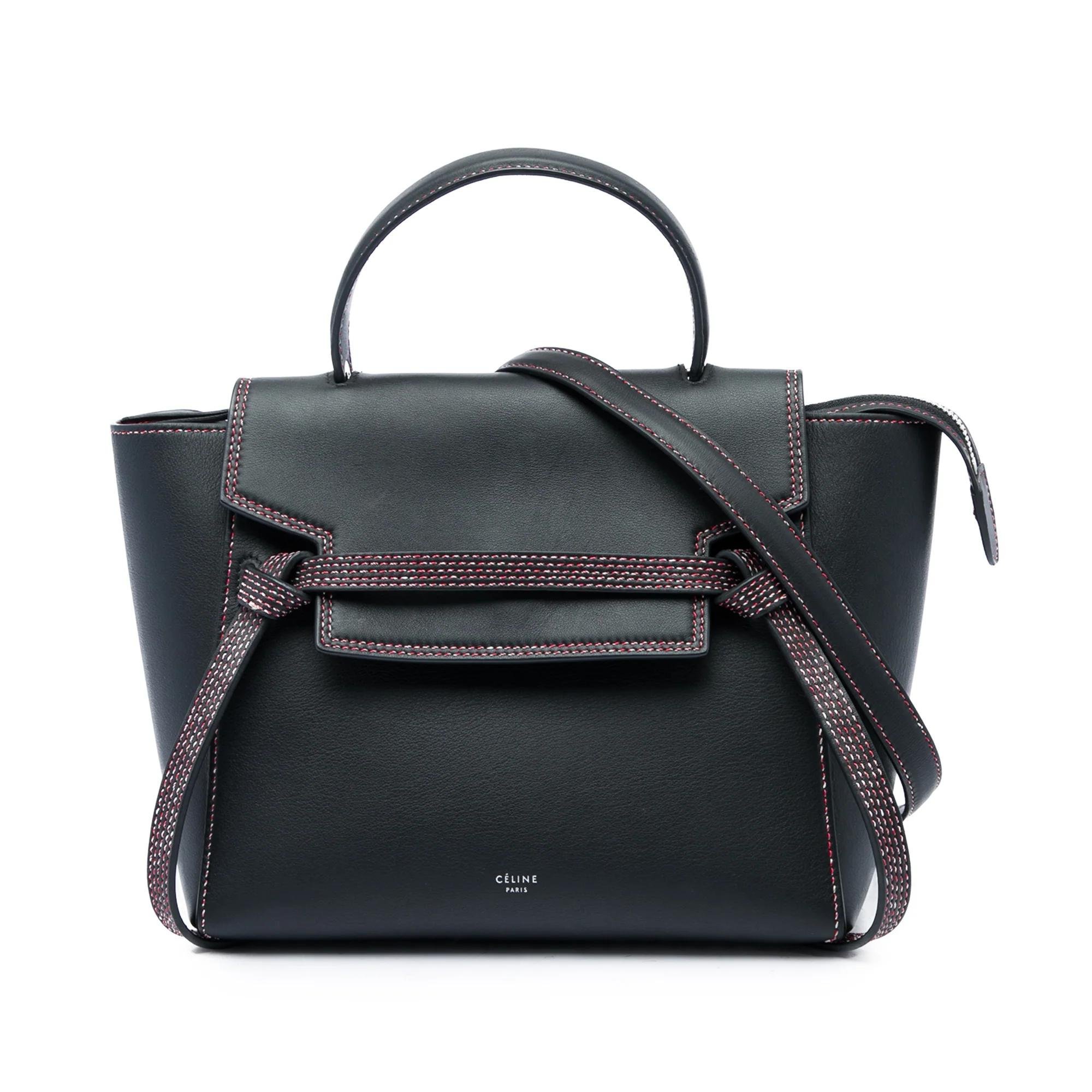 Belt pony-style calfskin handbag