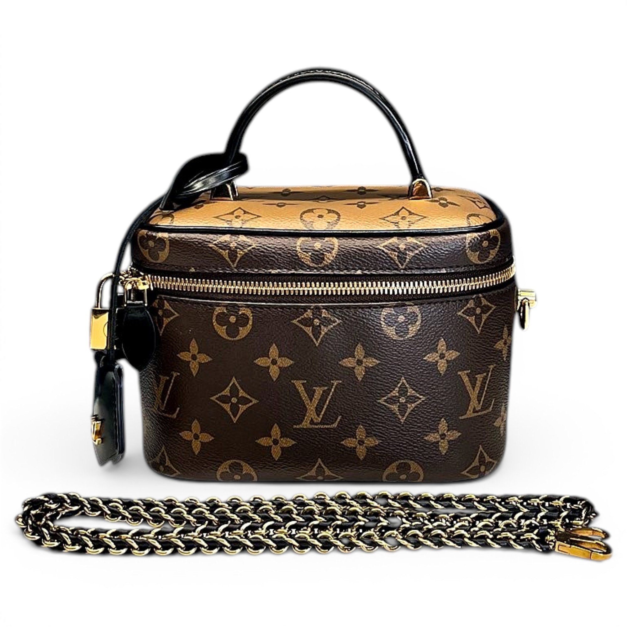 Vanity leather handbag