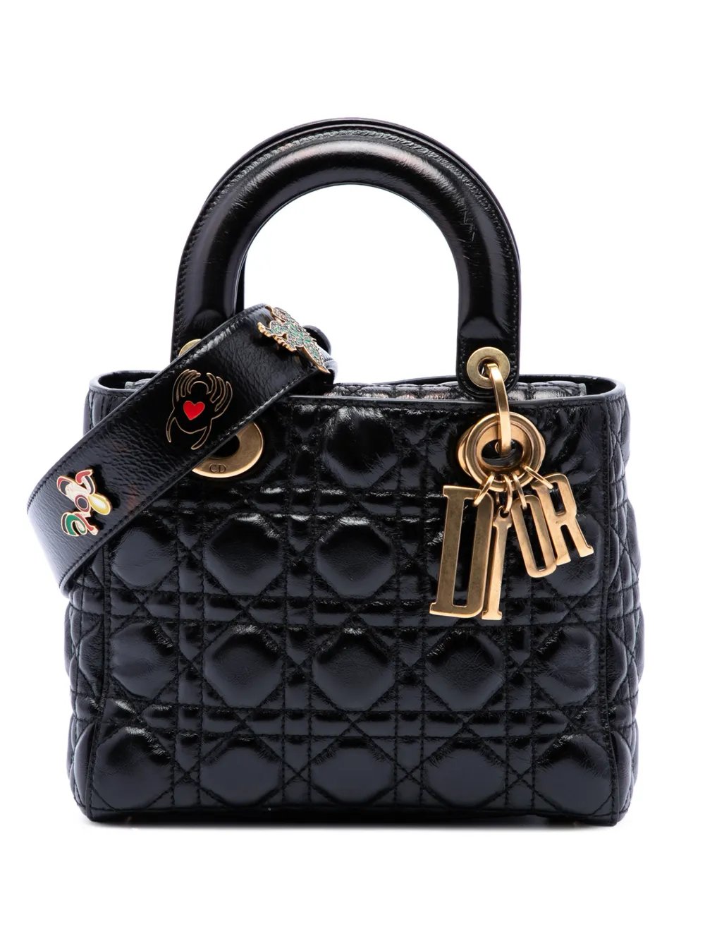 2017 Small Crinkled Patent Cannage My ABCDior Lady Dior satchel