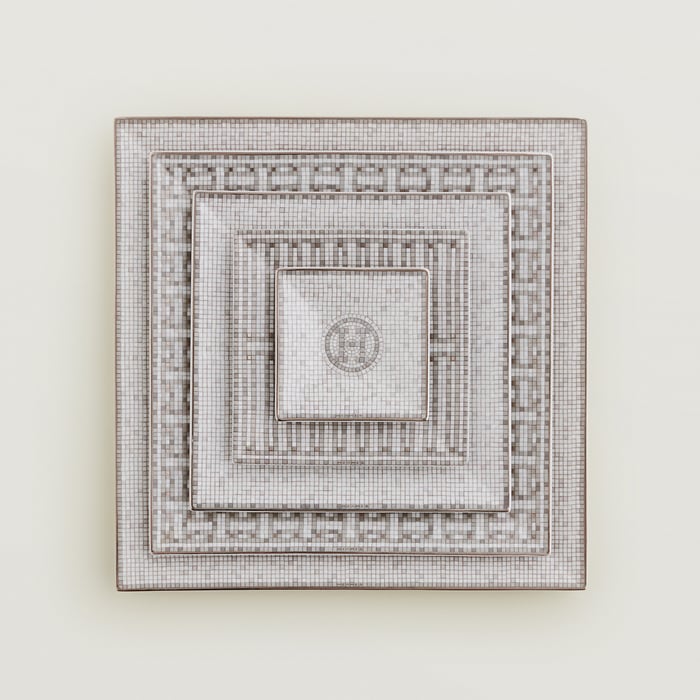 Sans Coloris Mosaique Au 24 Platinum Set Of 5 Square Plates (n°1 to 5)