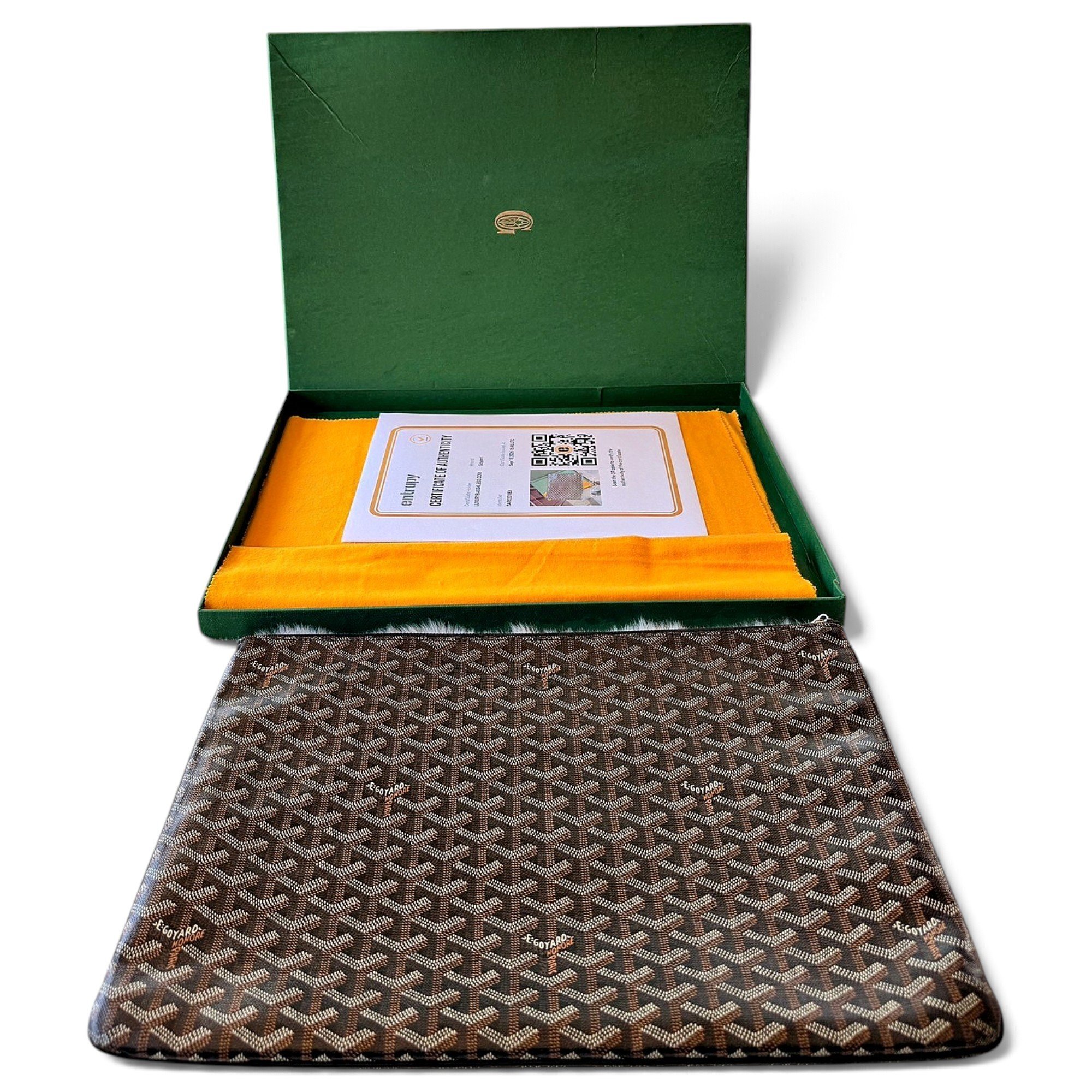 Goyard Sénat cloth clutch bag
