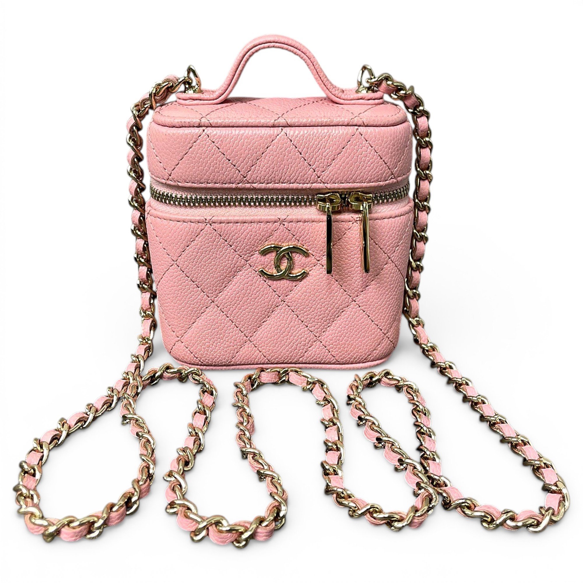 Vanity leather handbag