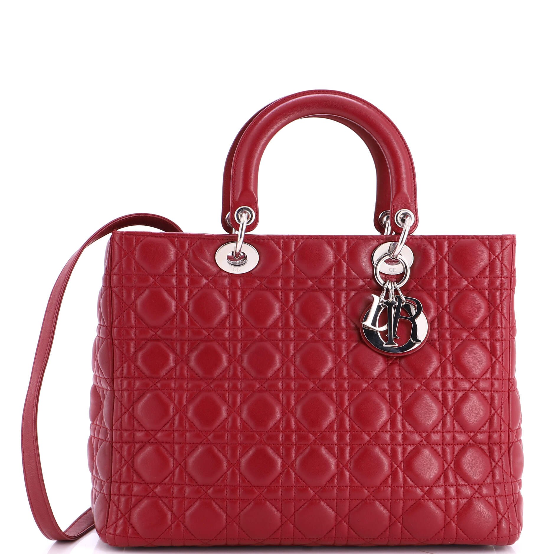 Lady Dior Bag Cannage Quilt Lambskin Large