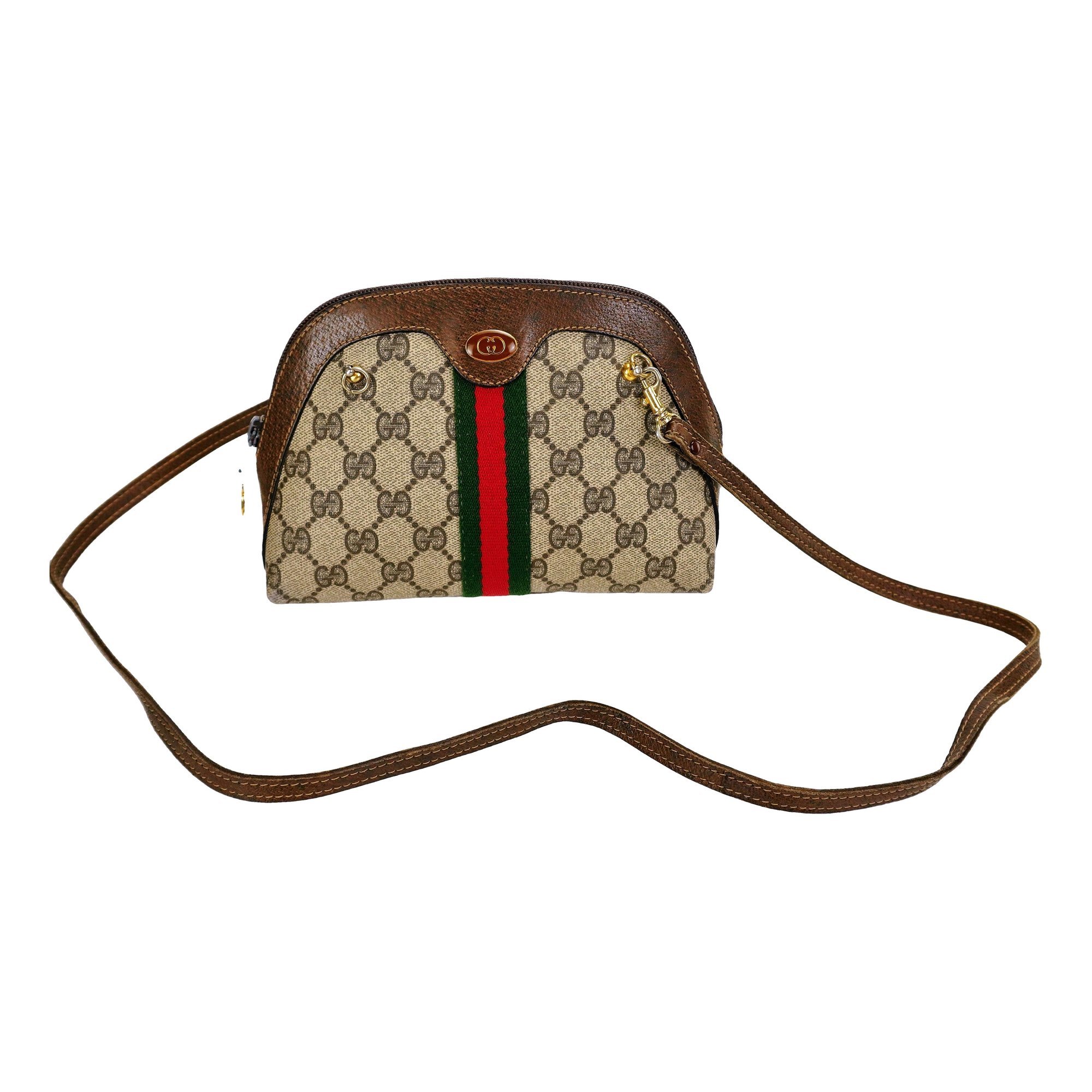 Ophidia Dome leather crossbody bag