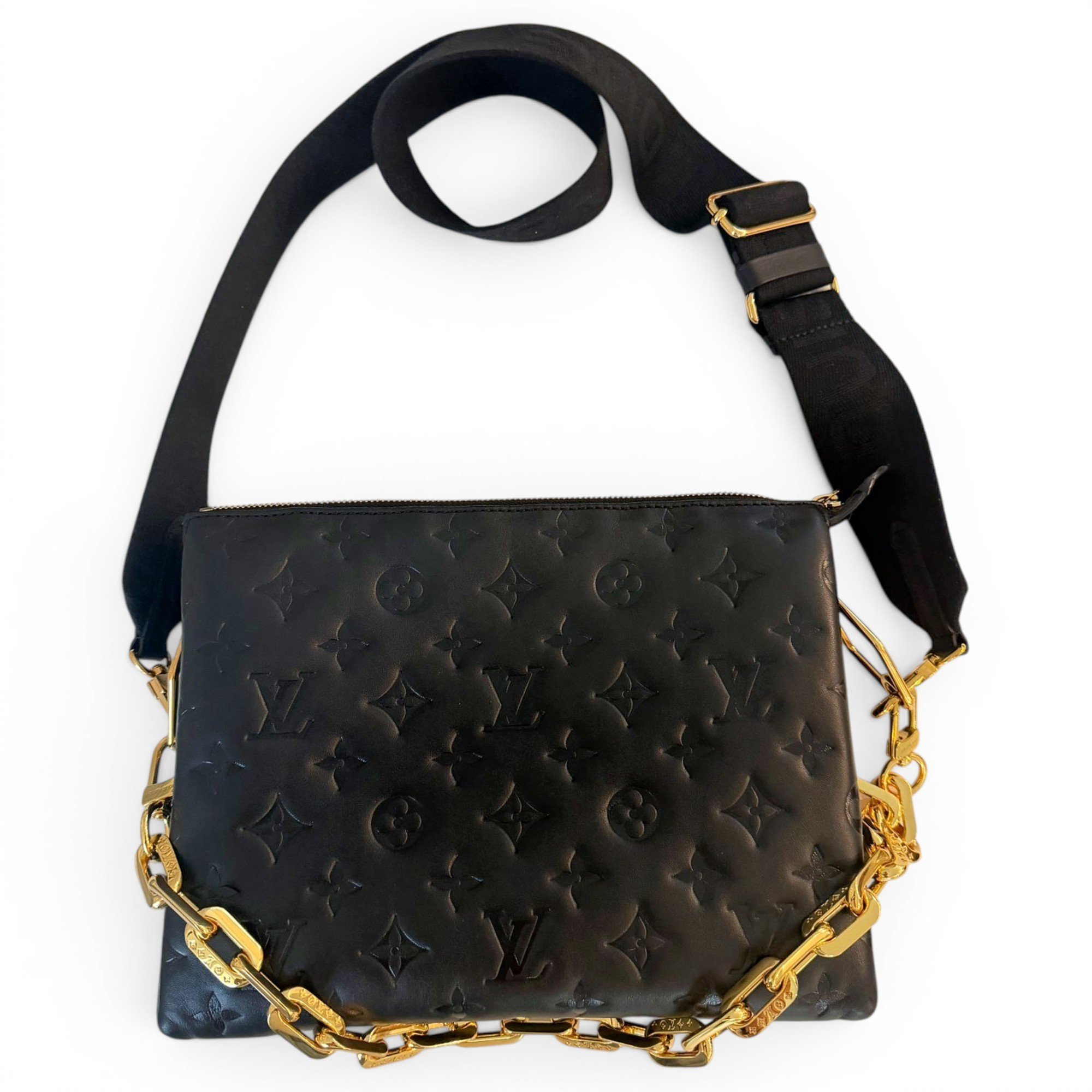 Coussin leather crossbody bag