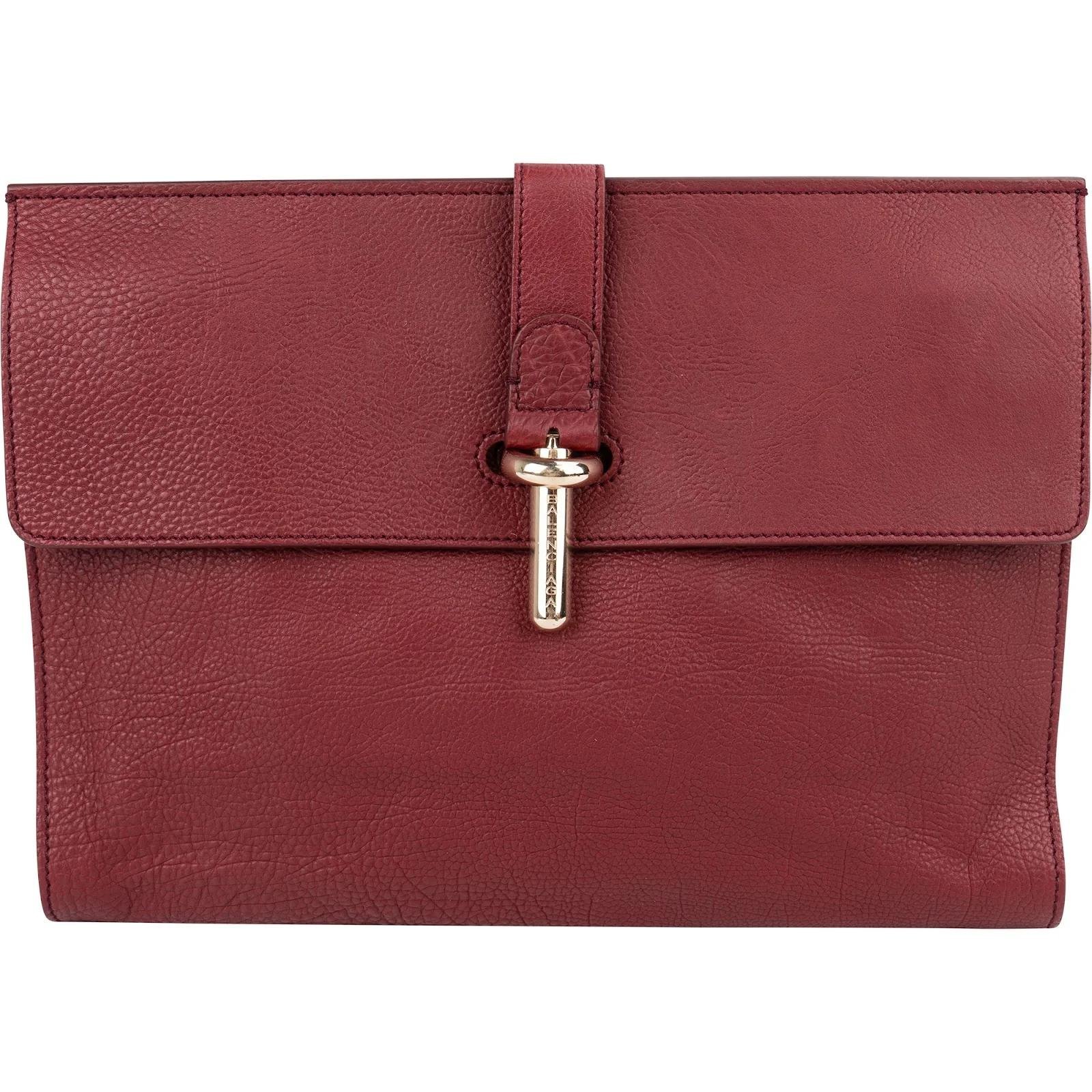 Leather clutch bag