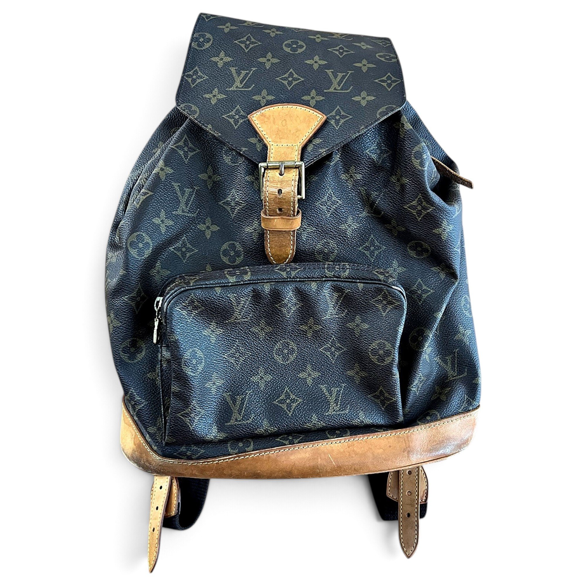 Montsouris Vintage leather backpack