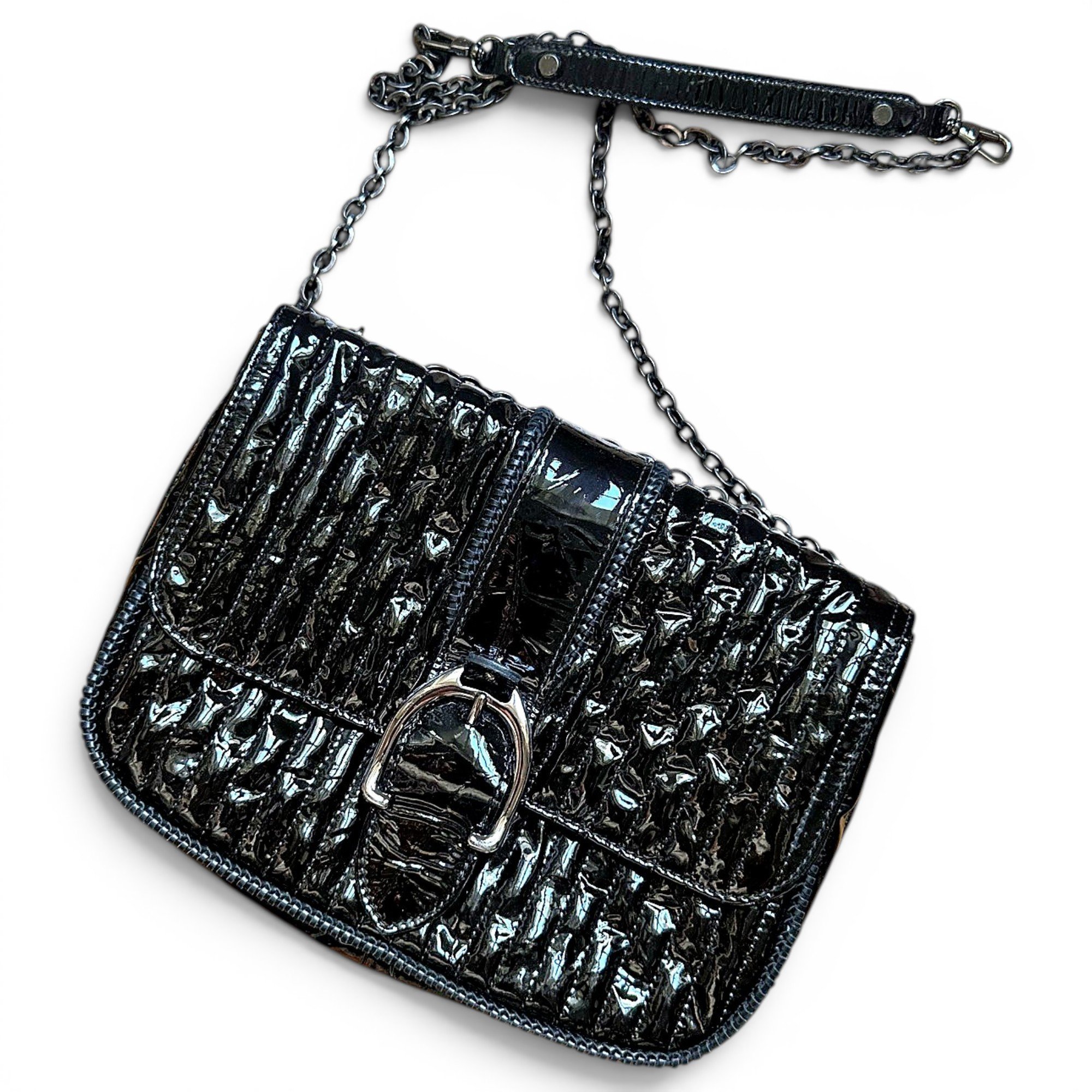Amazone patent leather crossbody bag