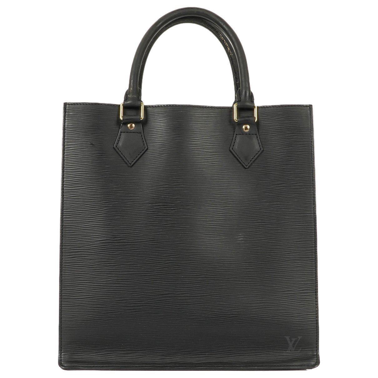 Plat leather handbag