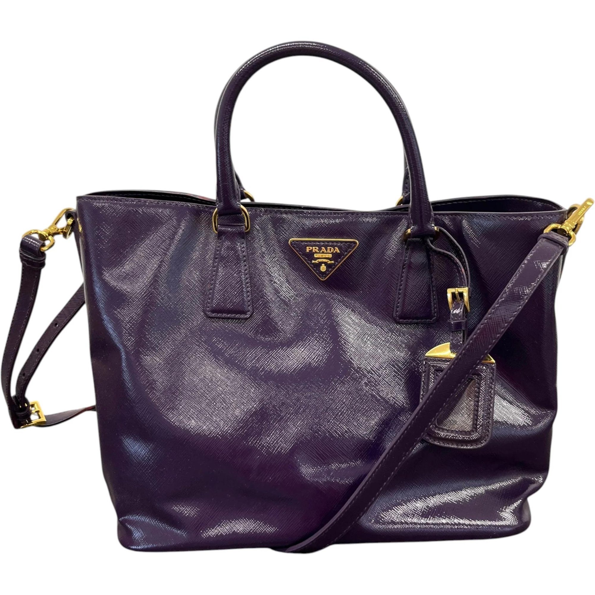 Patent leather handbag