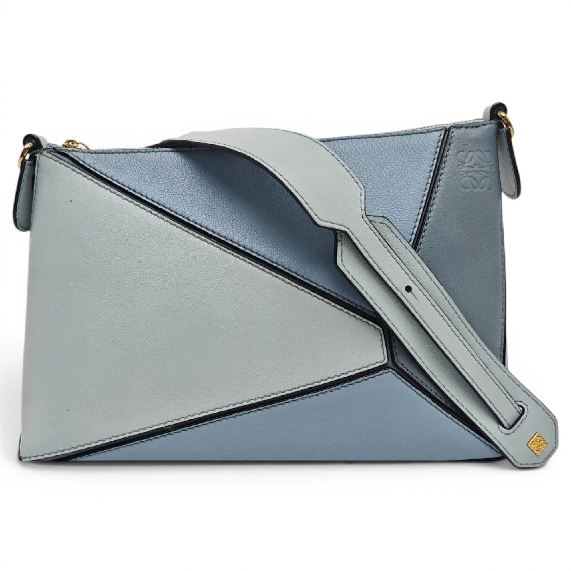 Puzzle leather handbag