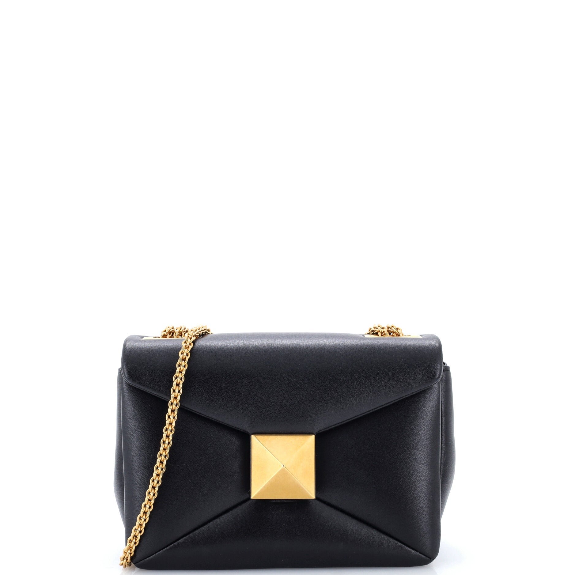 One Stud Chain Flap Bag Leather Small