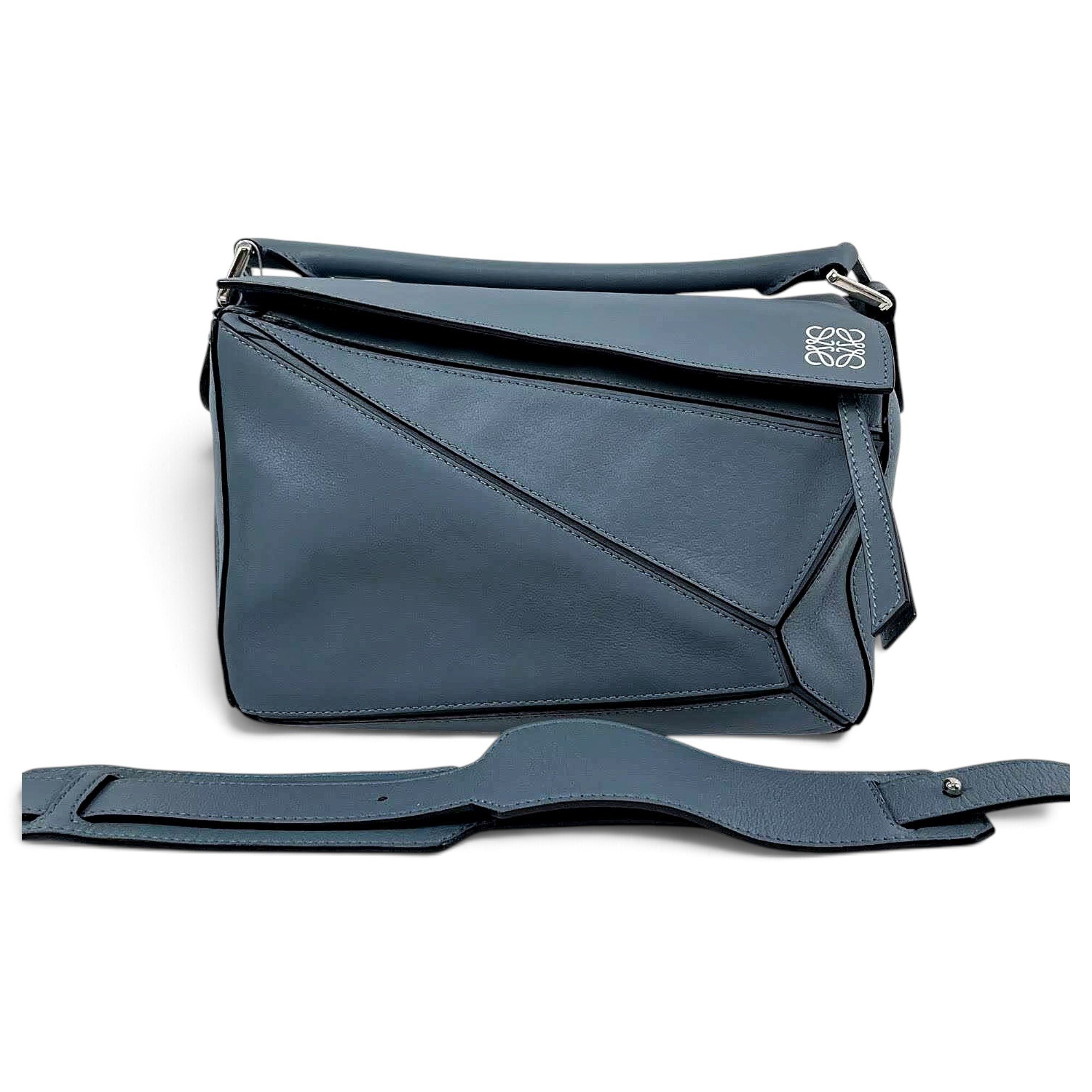 Puzzle leather handbag