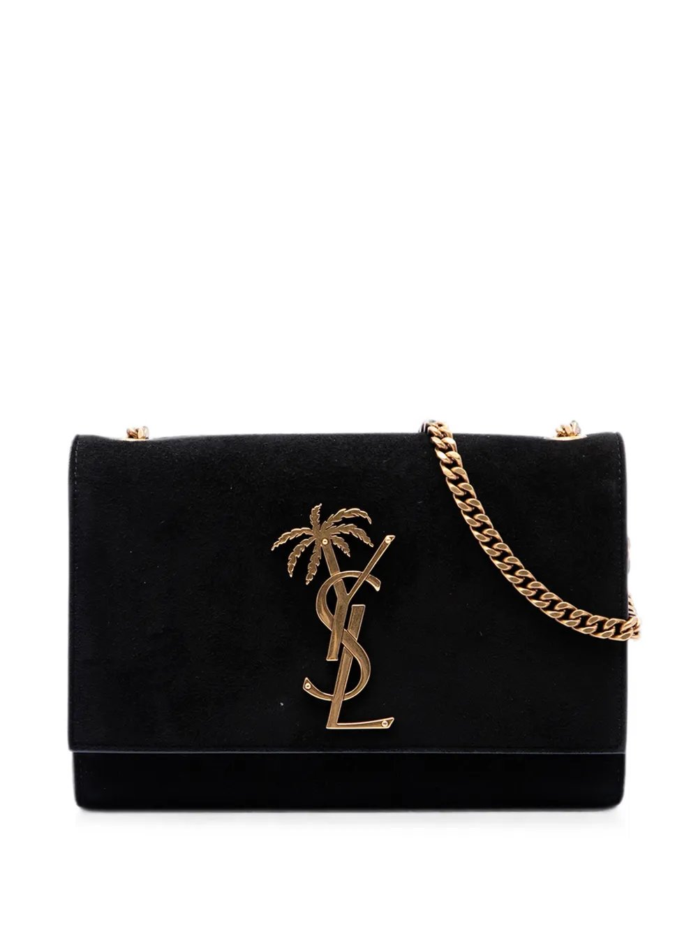 2018 Small Suede Palm Tree Classic Monogram Kate crossbody bag