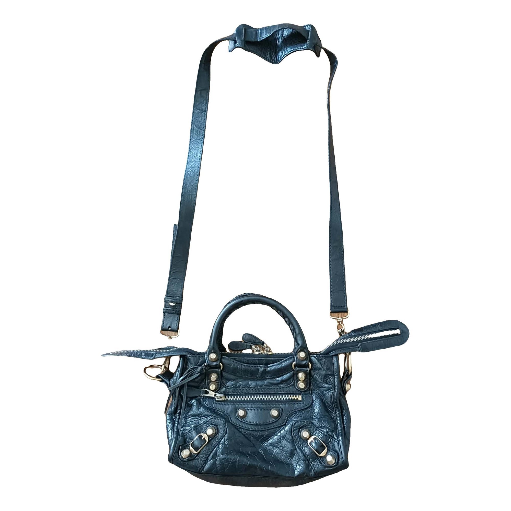 City leather handbag
