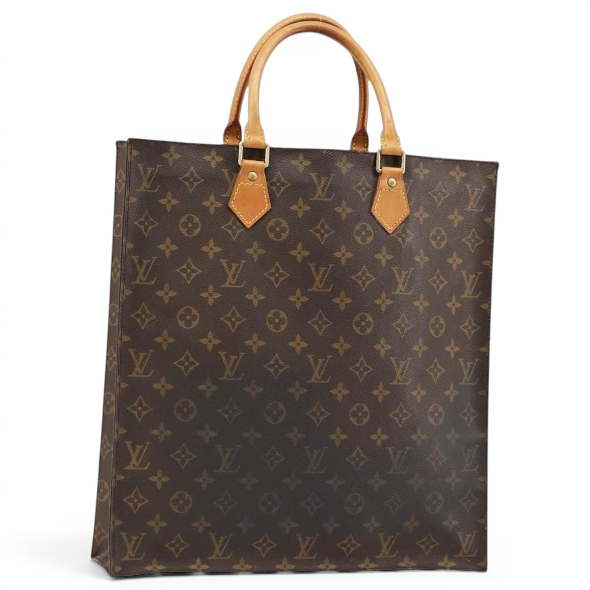 Plat leather tote