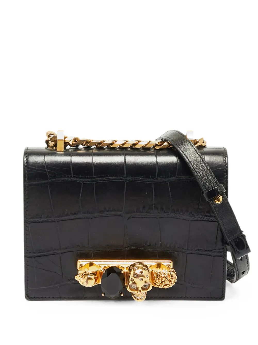 Jewelled leather mini bag