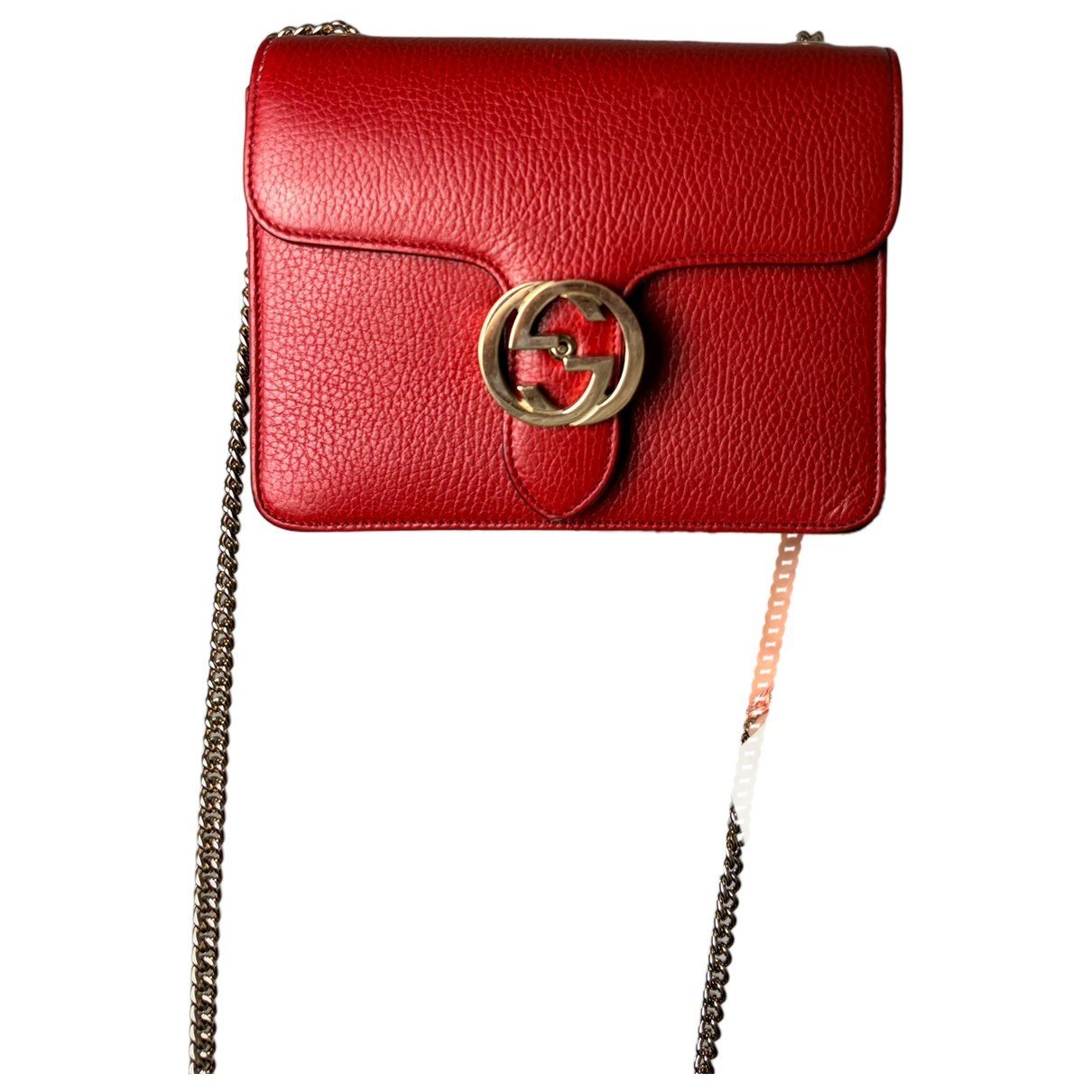 Interlocking leather crossbody bag