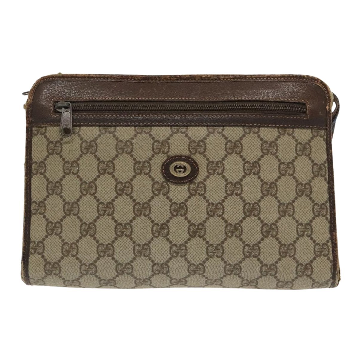 Leather clutch bag