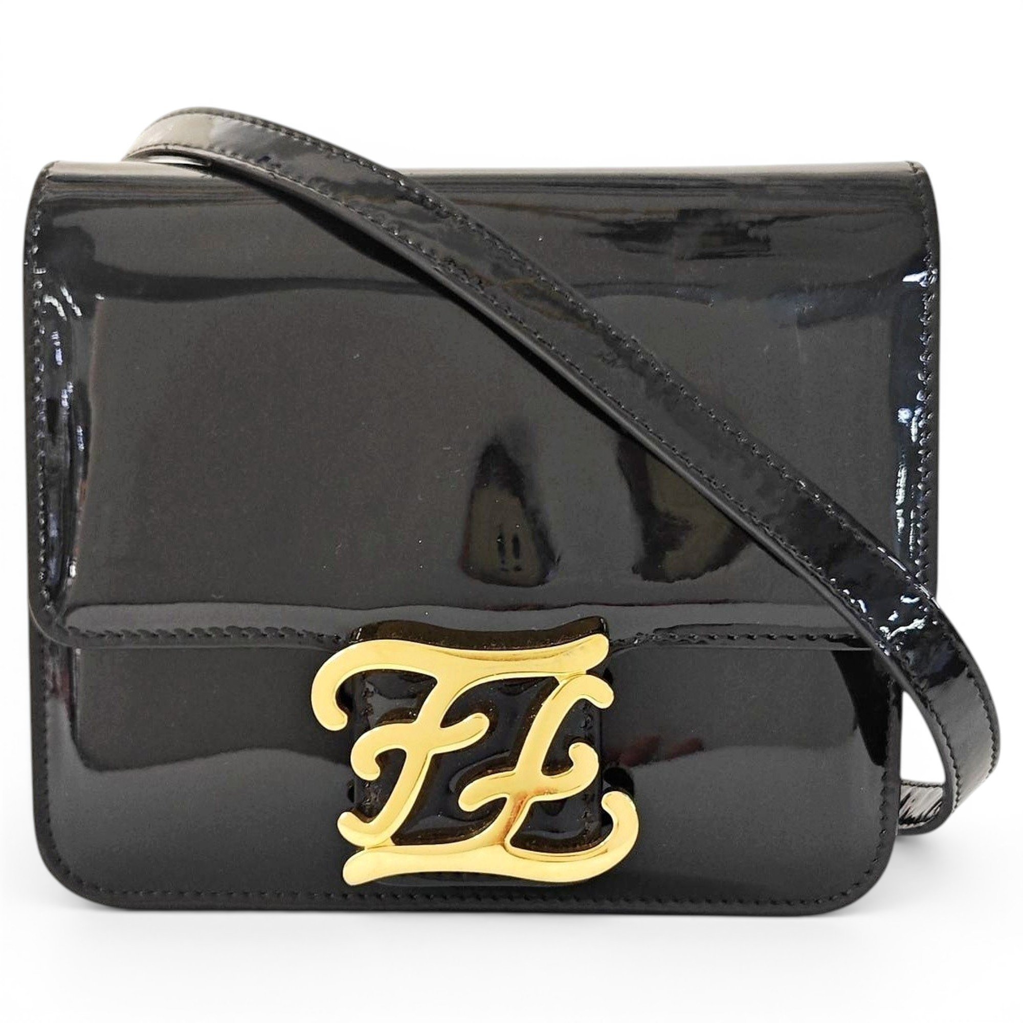Patent leather handbag