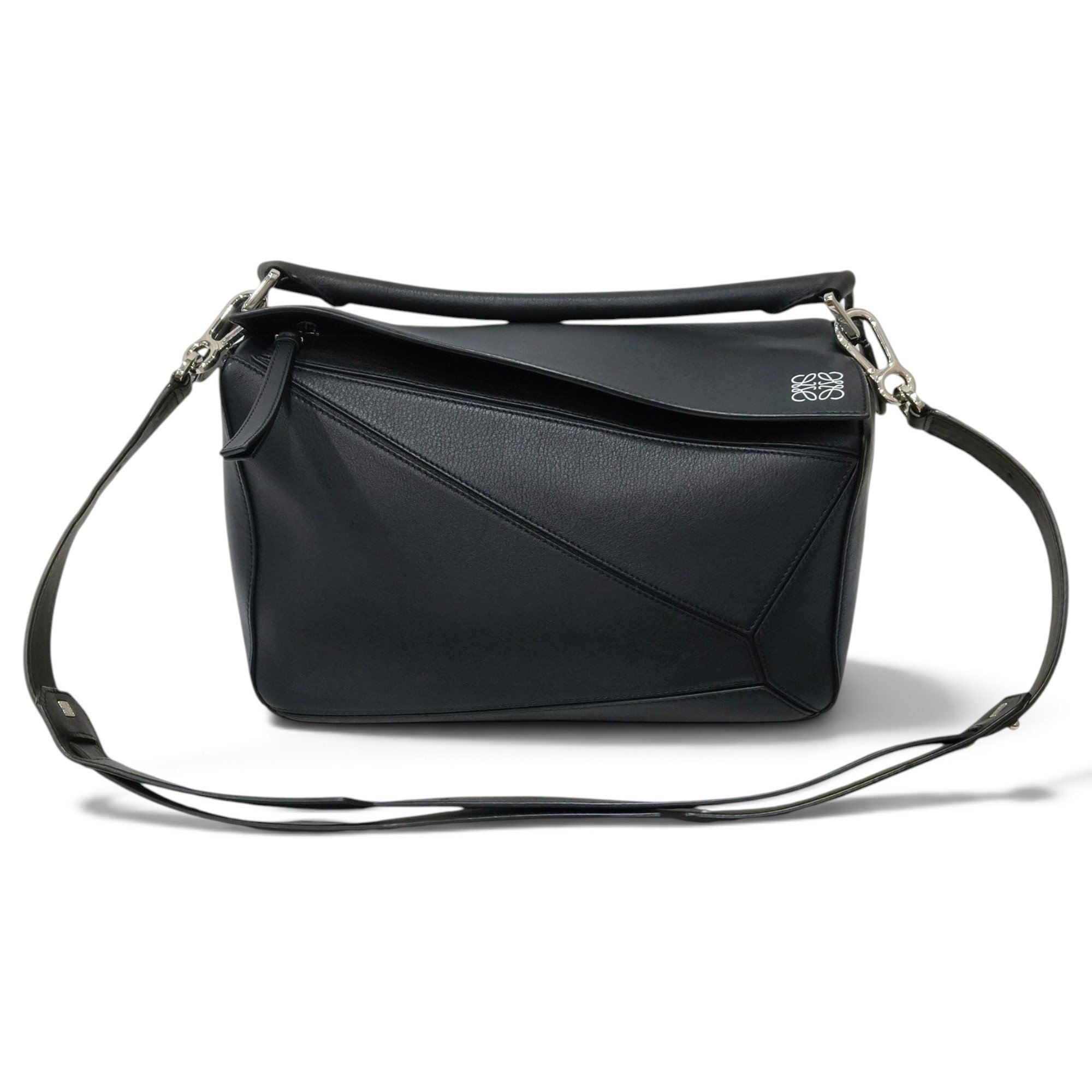 Puzzle leather handbag