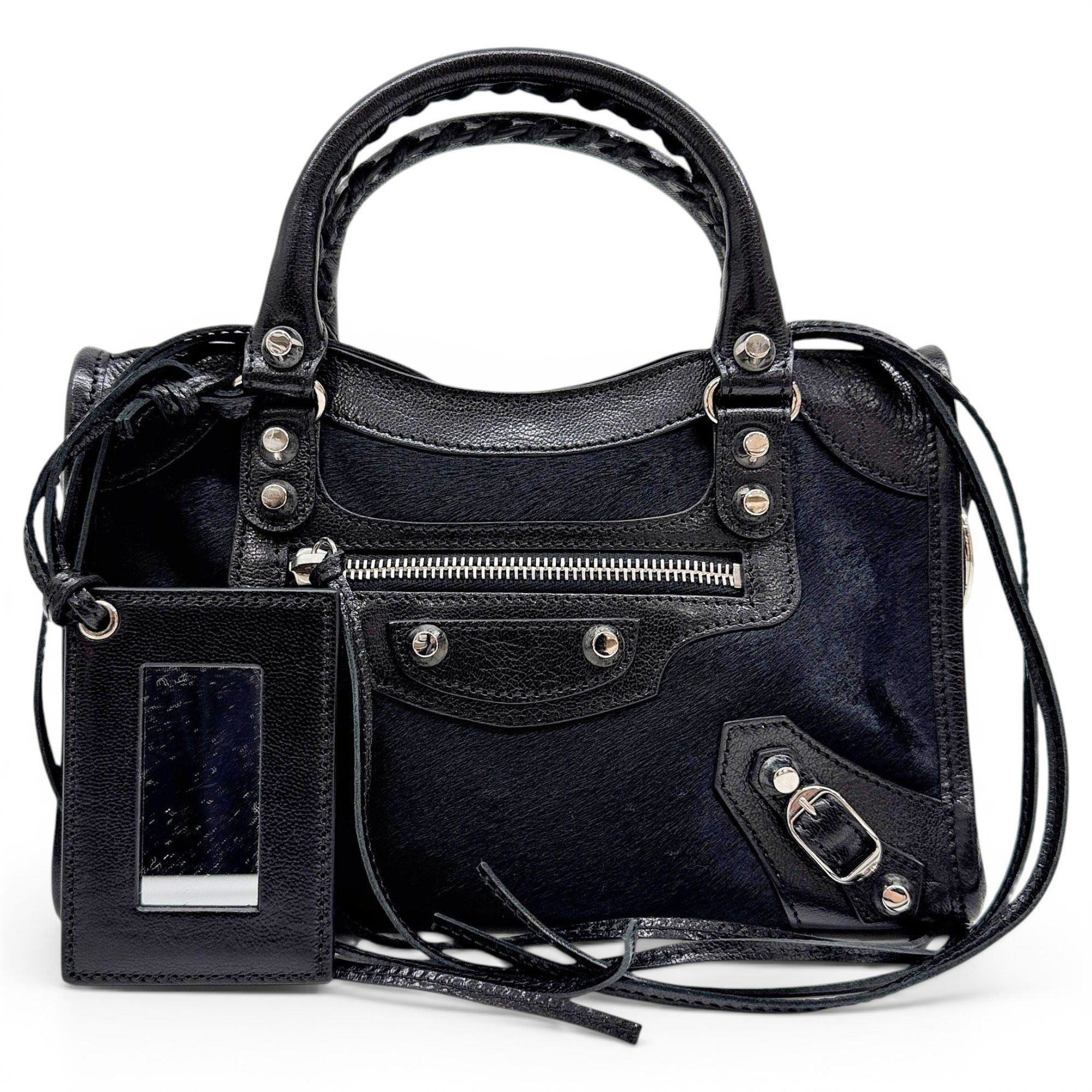 City pony-style calfskin mini bag