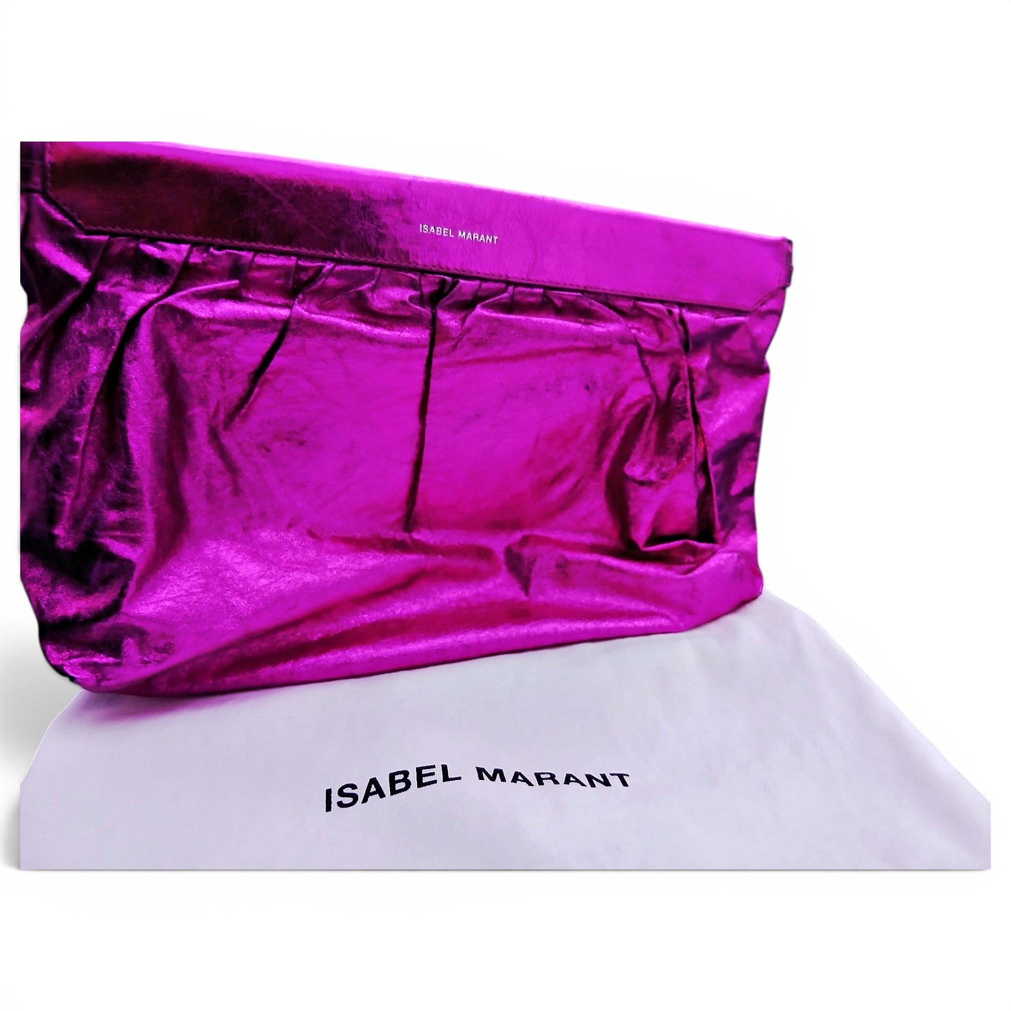 Leather clutch bag